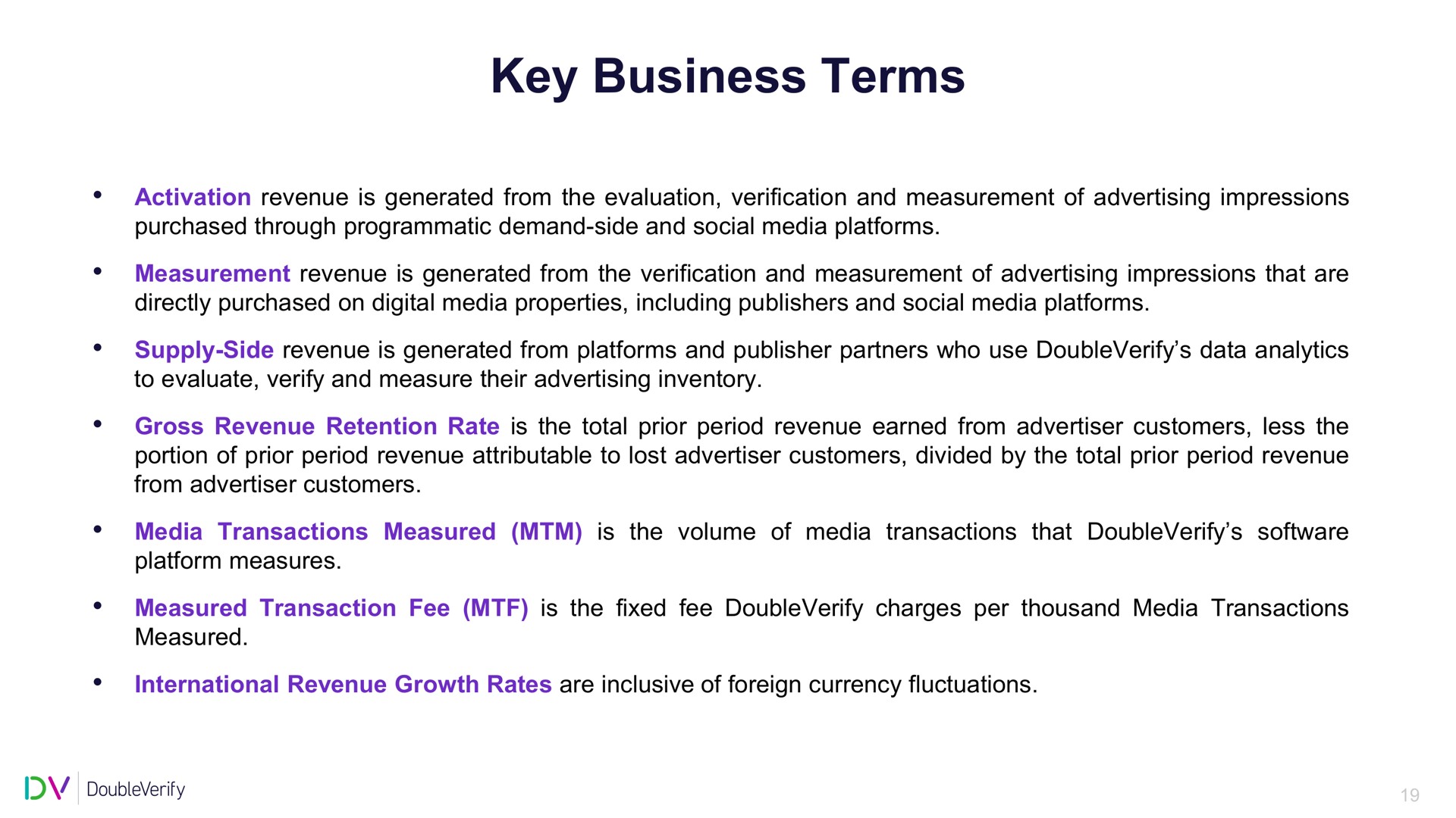key business terms | DoubleVerify