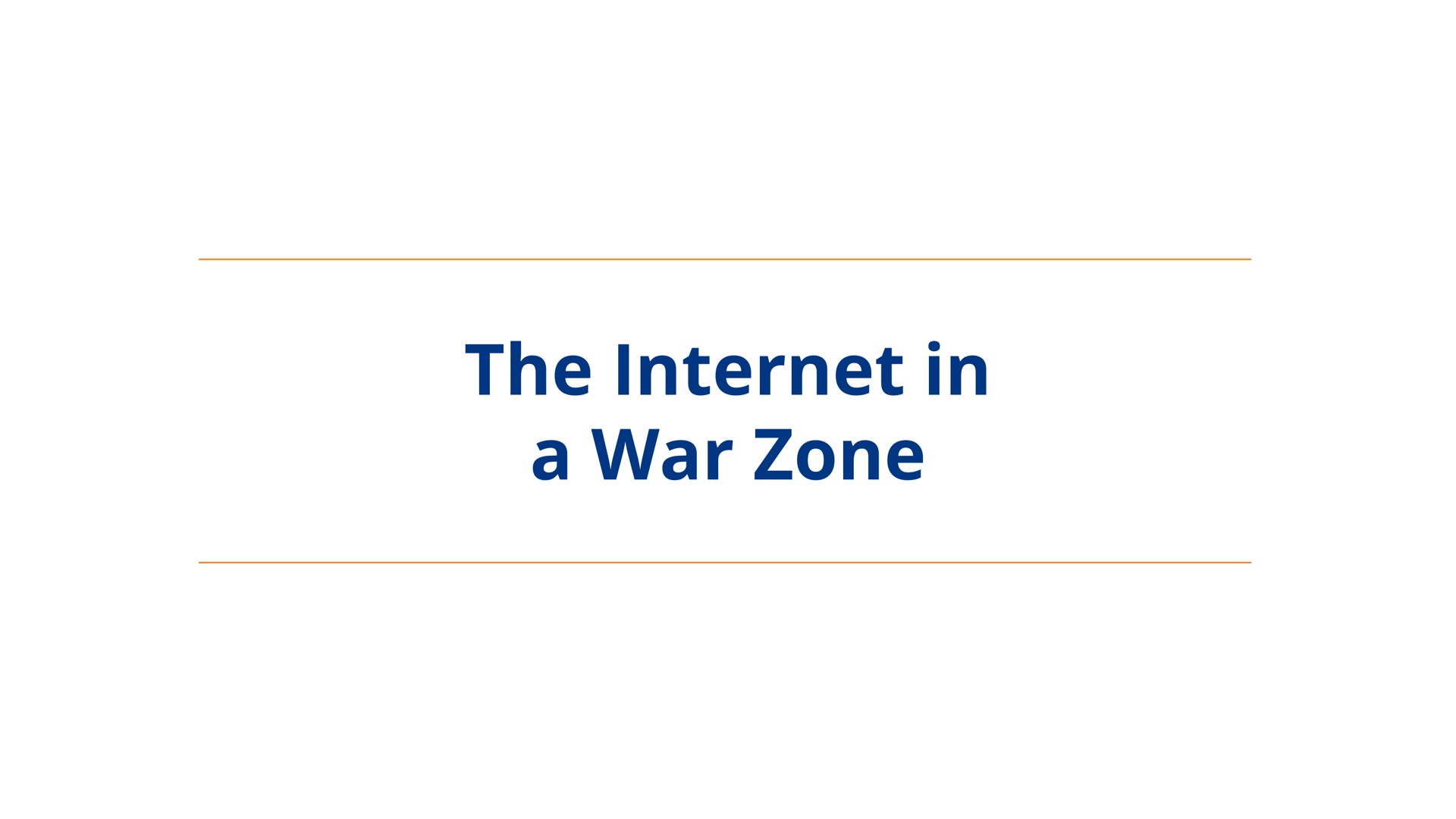 the in a war zone | Cloudflare