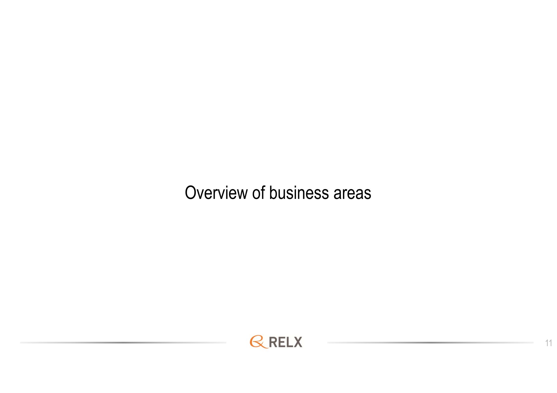 overview of business areas | RELX