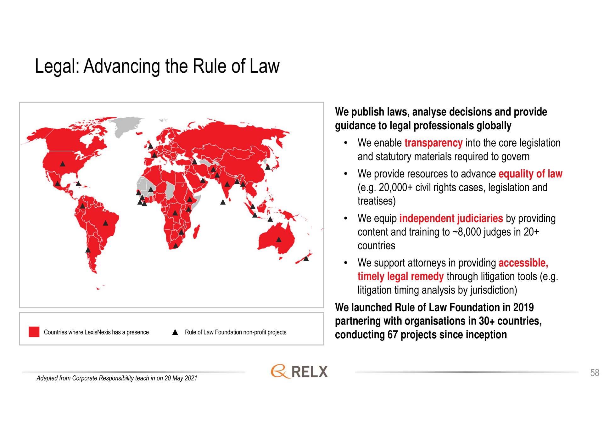 legal advancing the rule of law | RELX