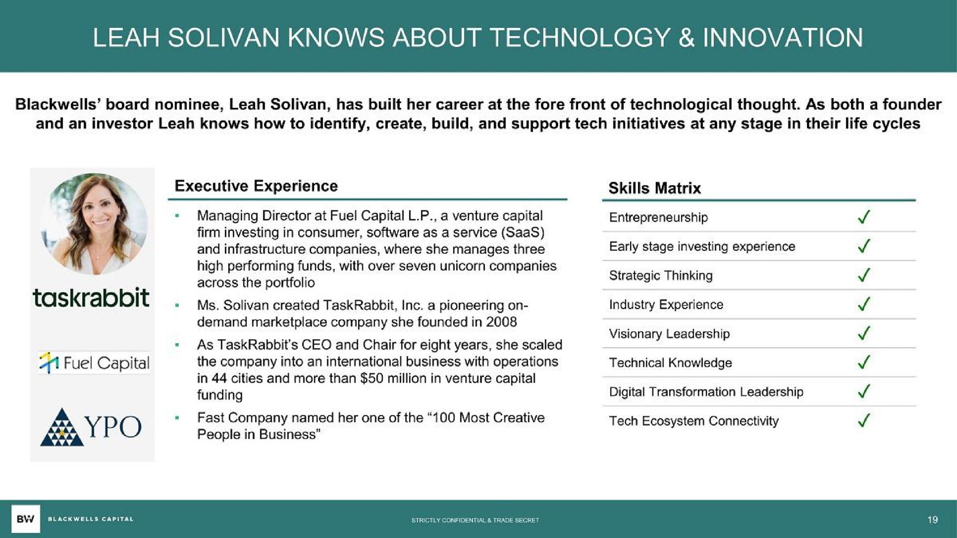 knows about technology innovation | Blackwells Capital