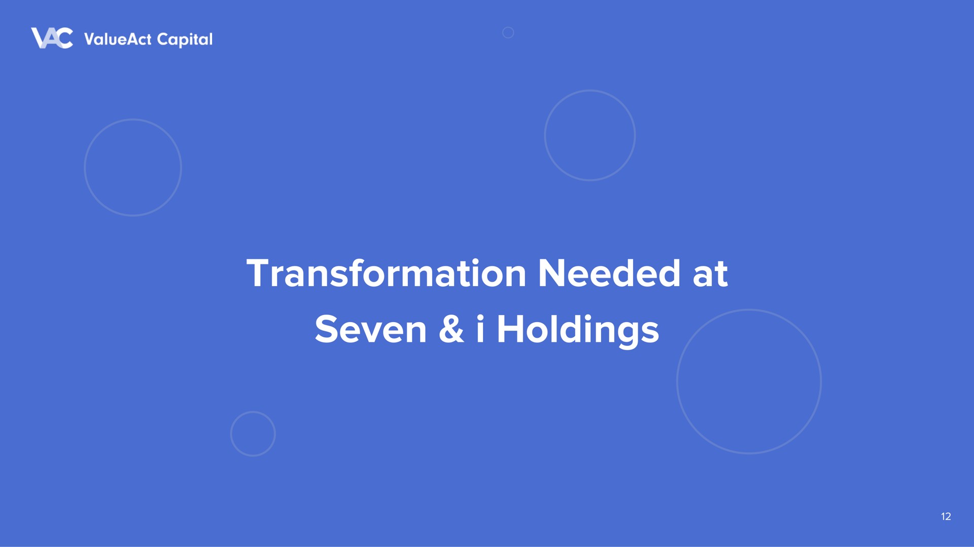 transformation needed at seven i holdings | ValueAct Capital