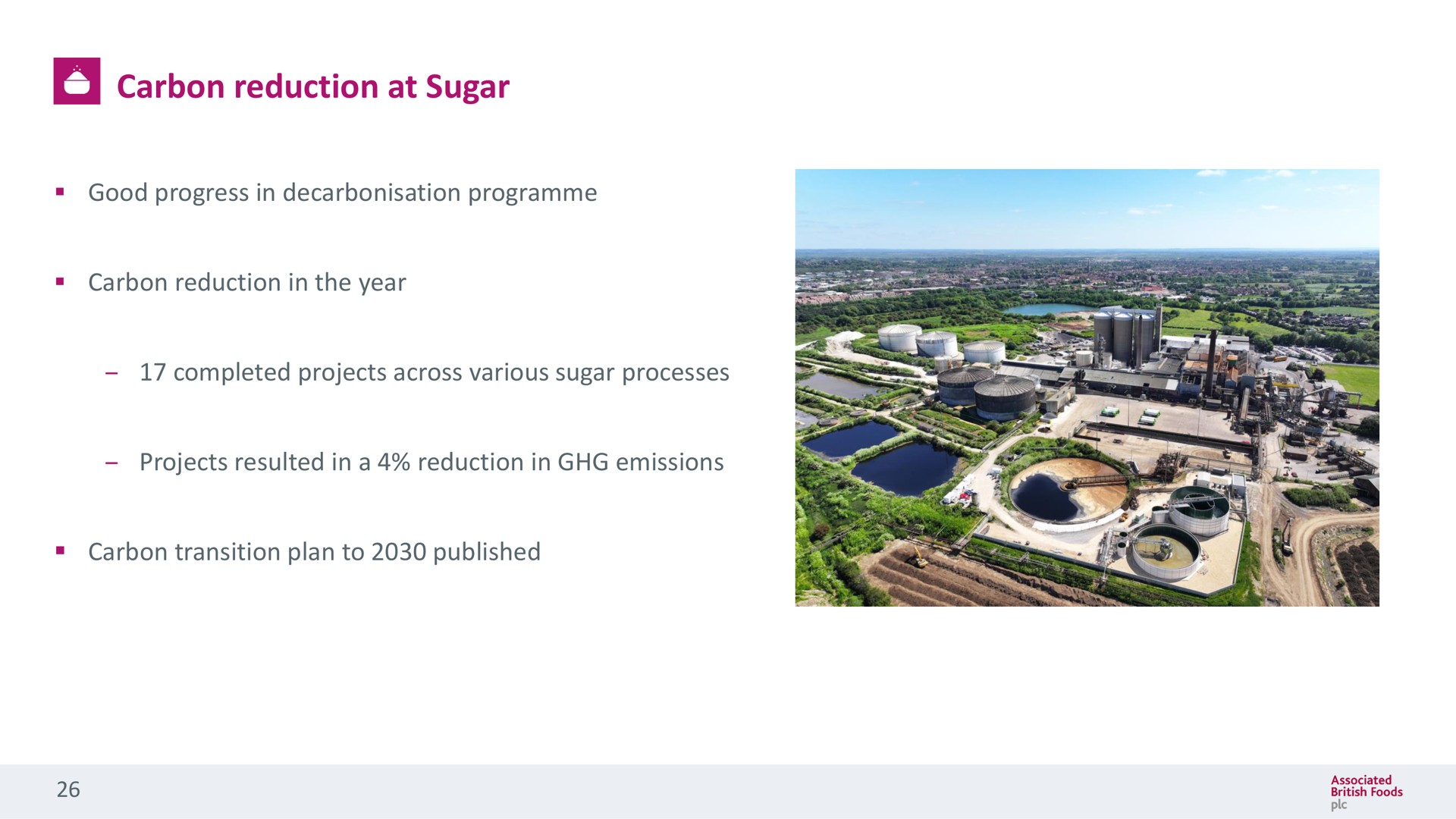 carbon reduction at sugar | Associated British Foods