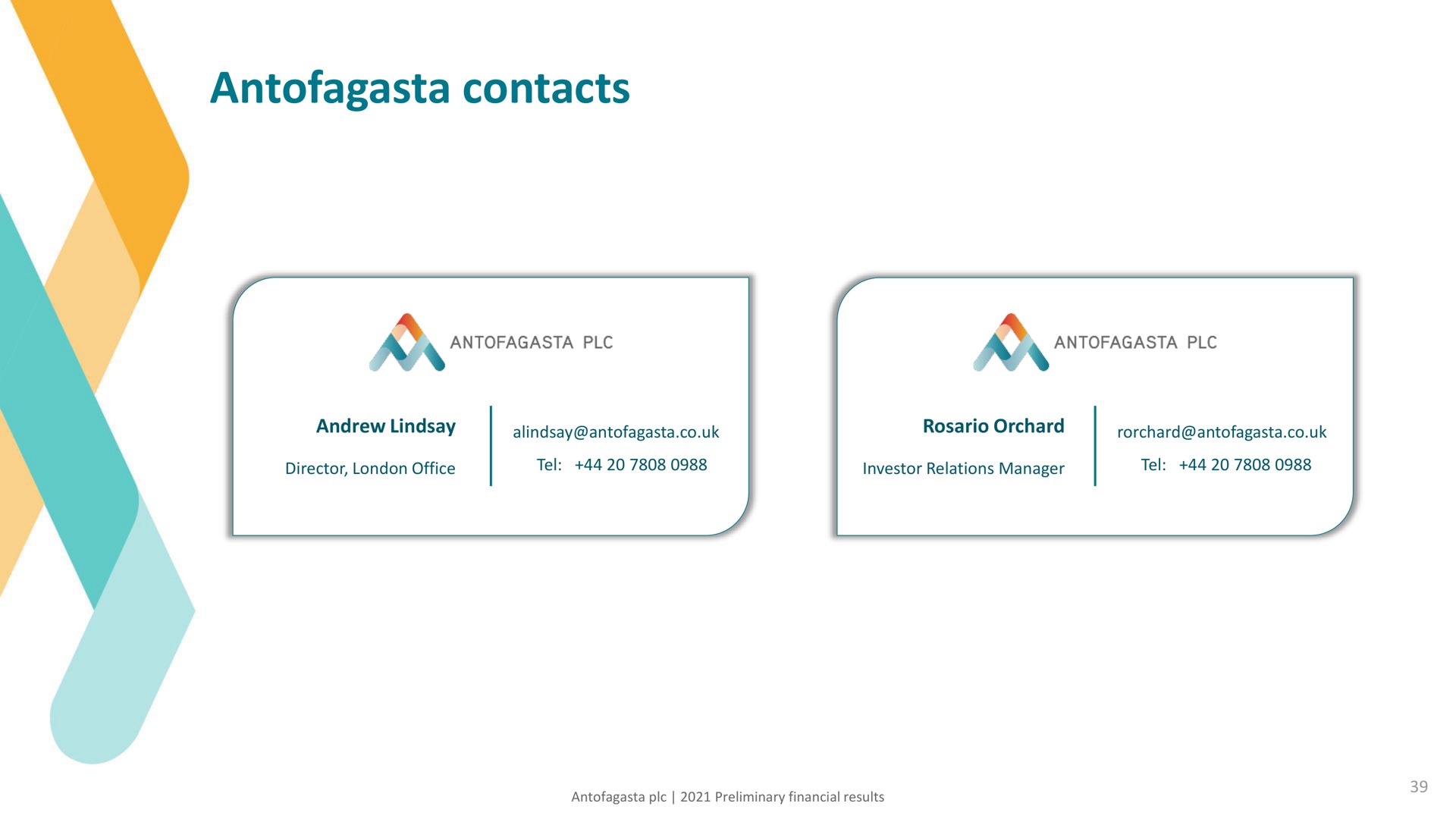 contacts | Antofagasta