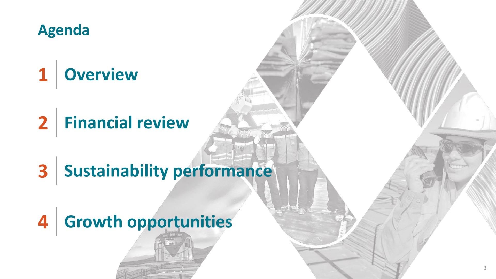 agenda overview financial review performance growth opportunities | Antofagasta