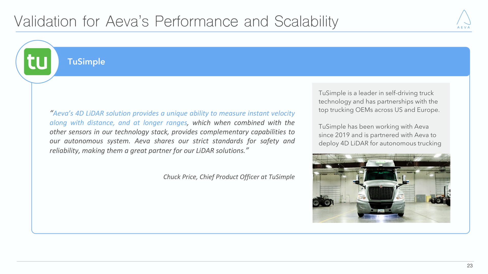 validation for performance and | Aeva