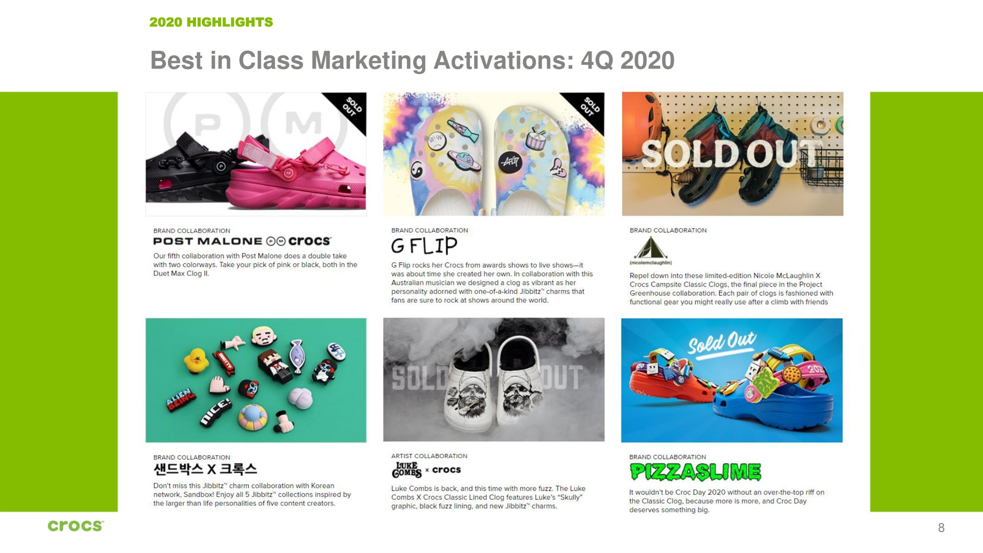 best in class marketing activations a pizzas | Crocs