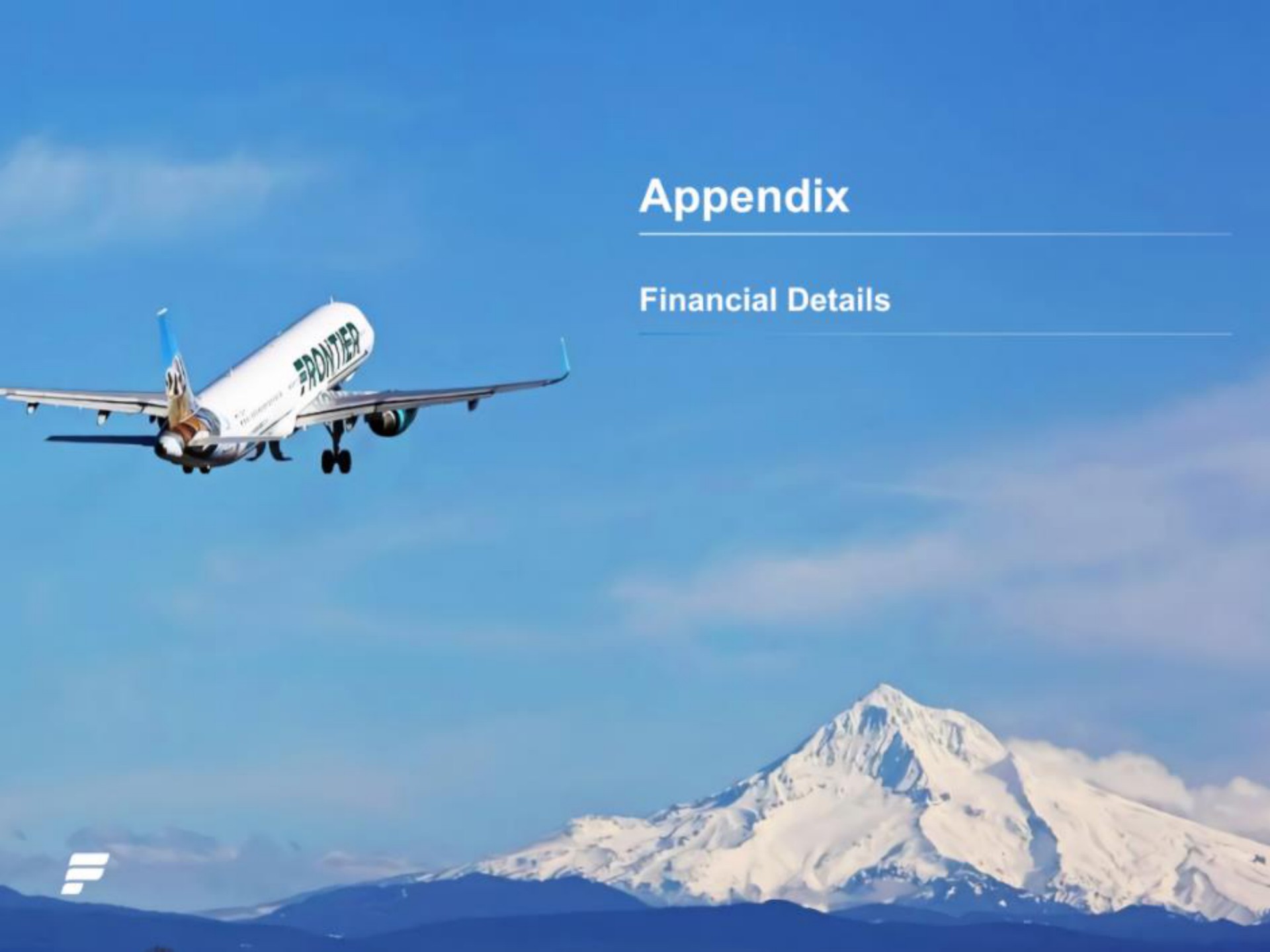 appendix financial details | Frontier