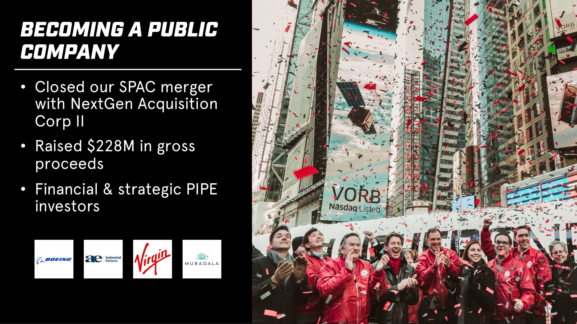 becoming a public company | Virgin Orbit