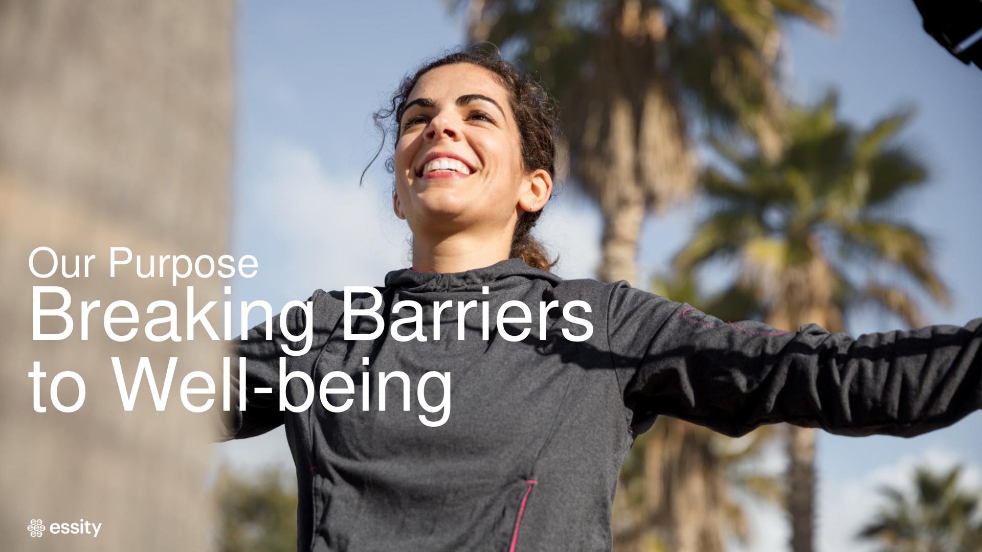 our purpose breaking barriers text to well being ale | Essity