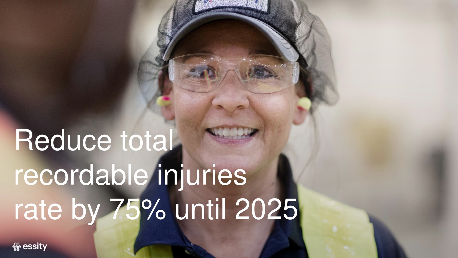 reduce total recordable injuries rate by until text | Essity