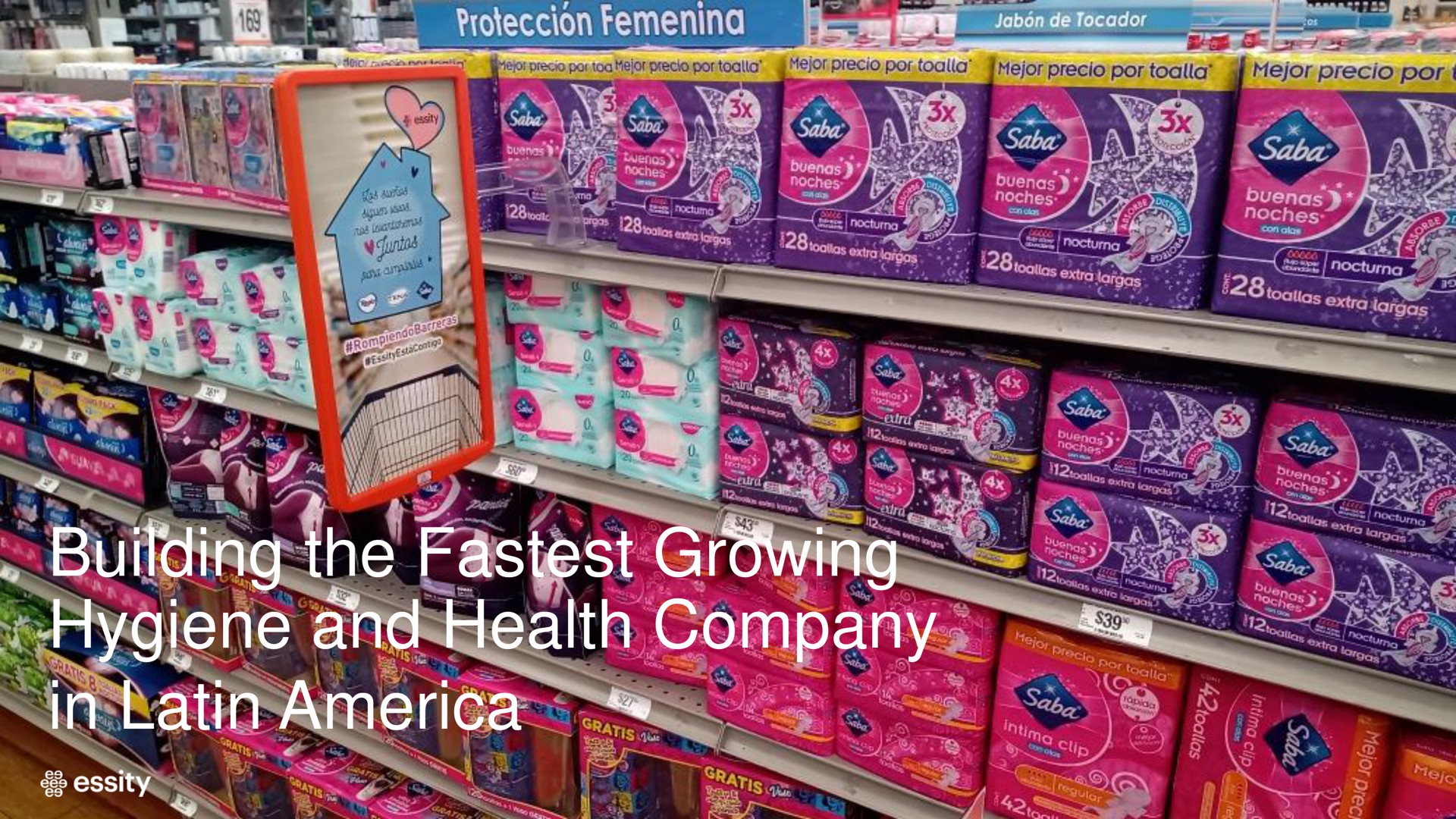 building the growing hygiene and health company in text | Essity