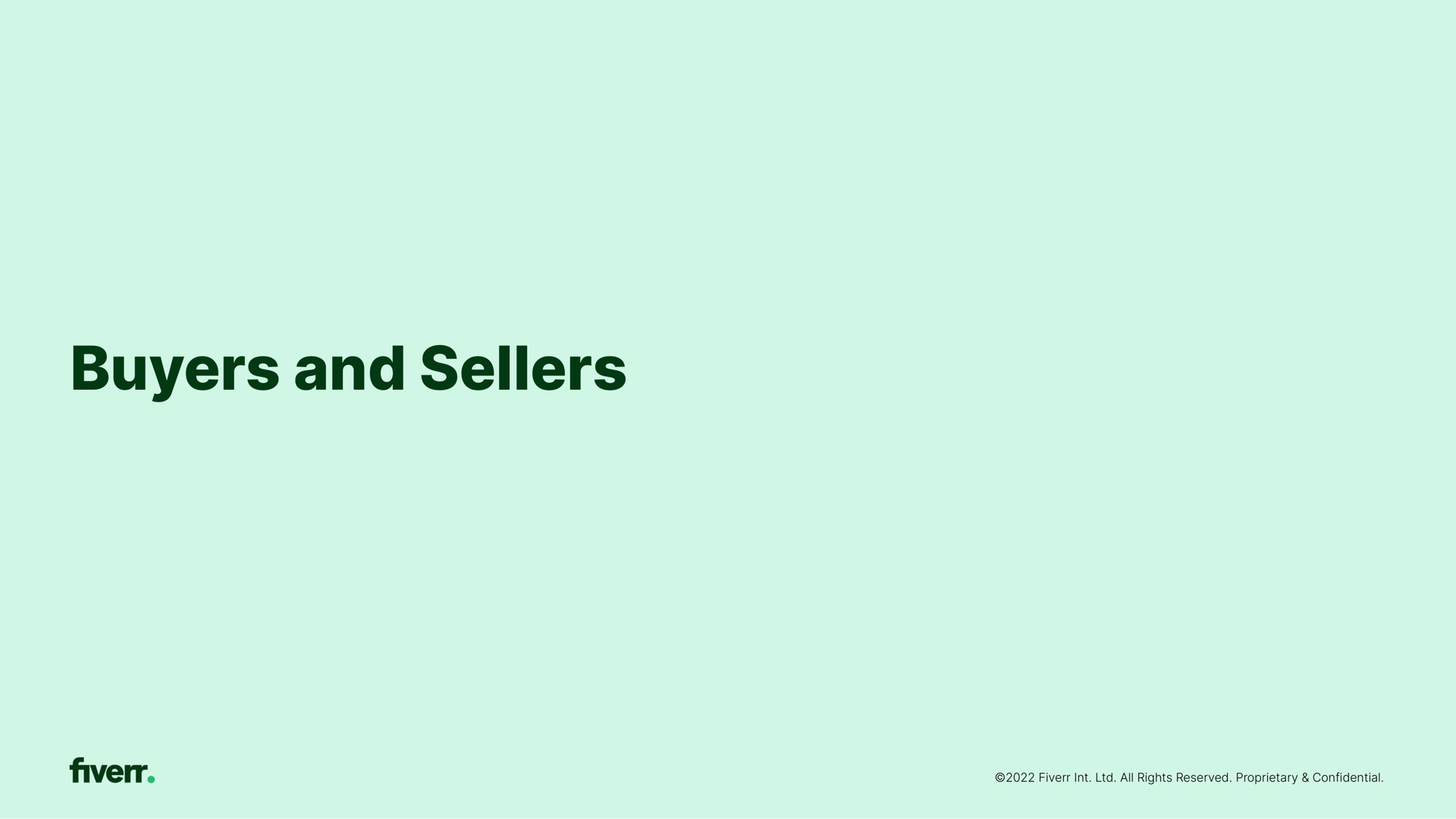 buyers and sellers | Fiverr