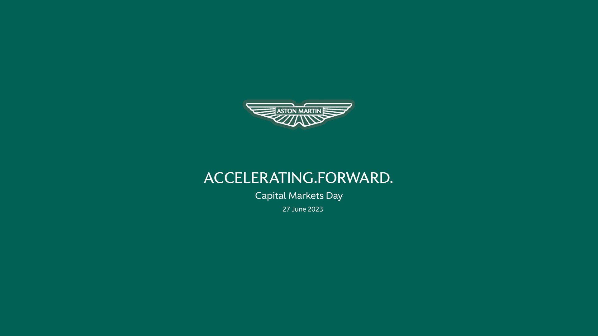 accelerating forward | Aston Martin Lagonda