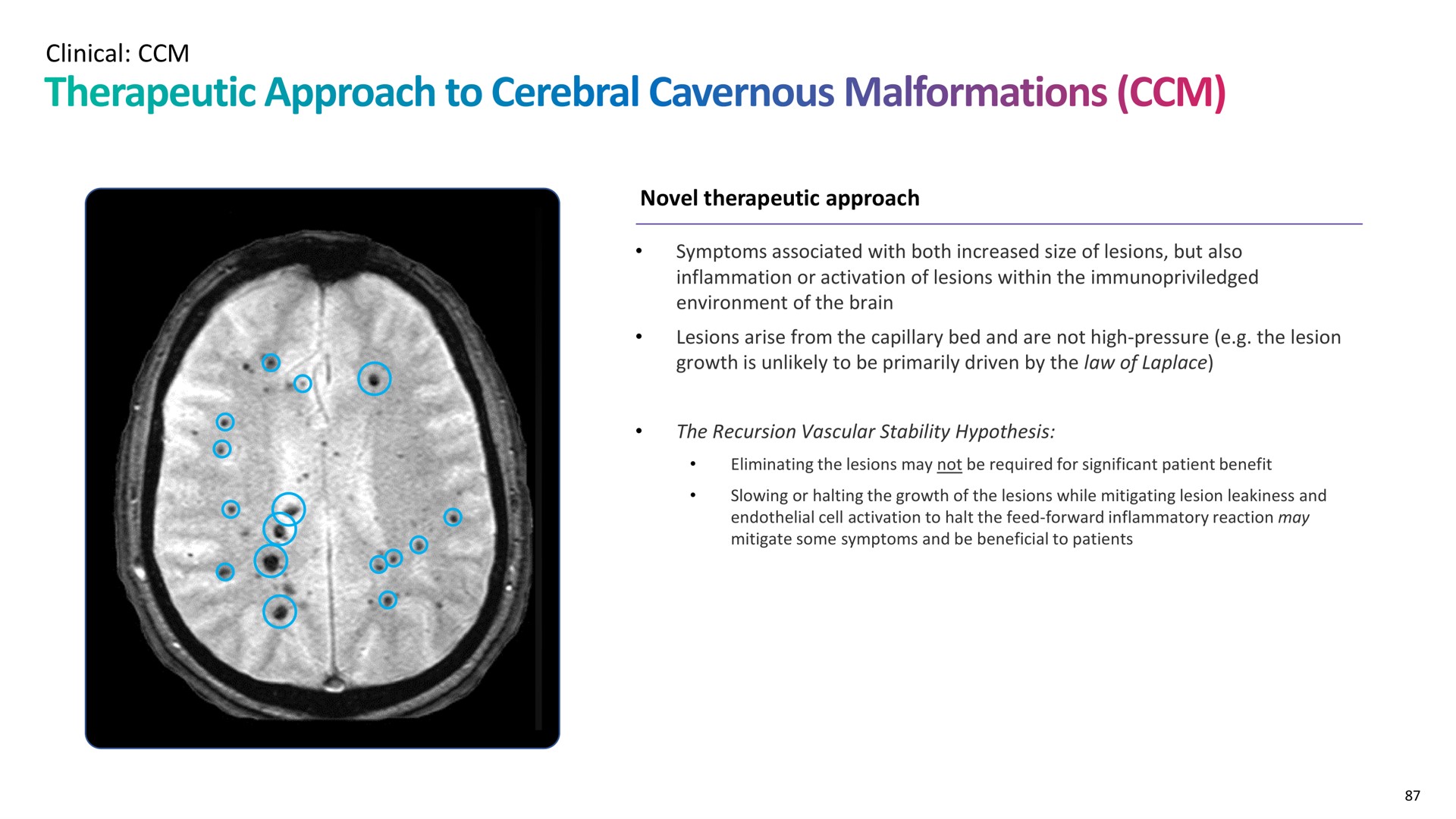 clinical novel therapeutic approach to cerebral cavernous malformations | Recursion Pharmaceuticals