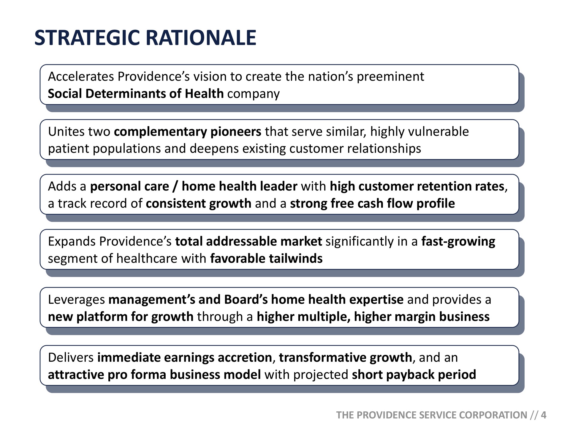 strategic rationale | ModivCare