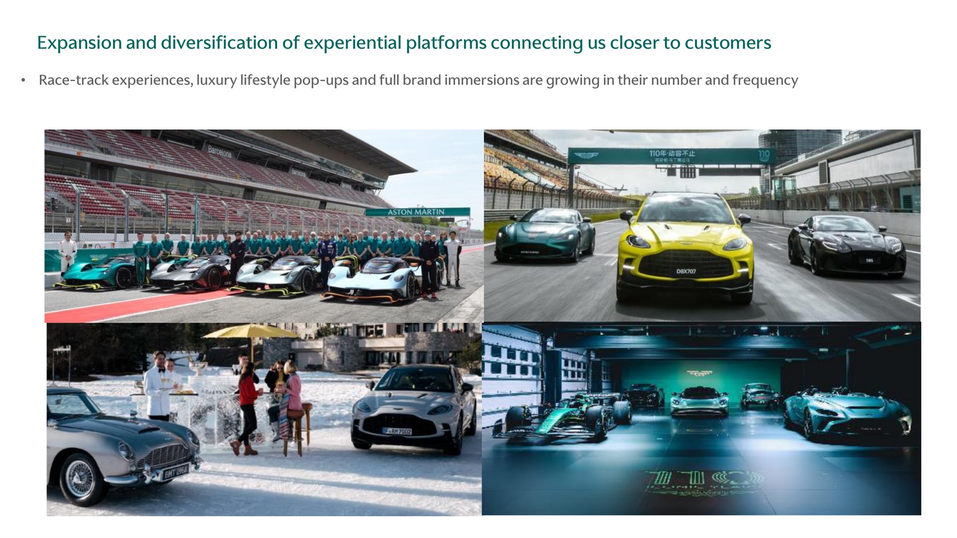 expansion and diversification of experiential platforms connecting us closer to customers | Aston Martin Lagonda