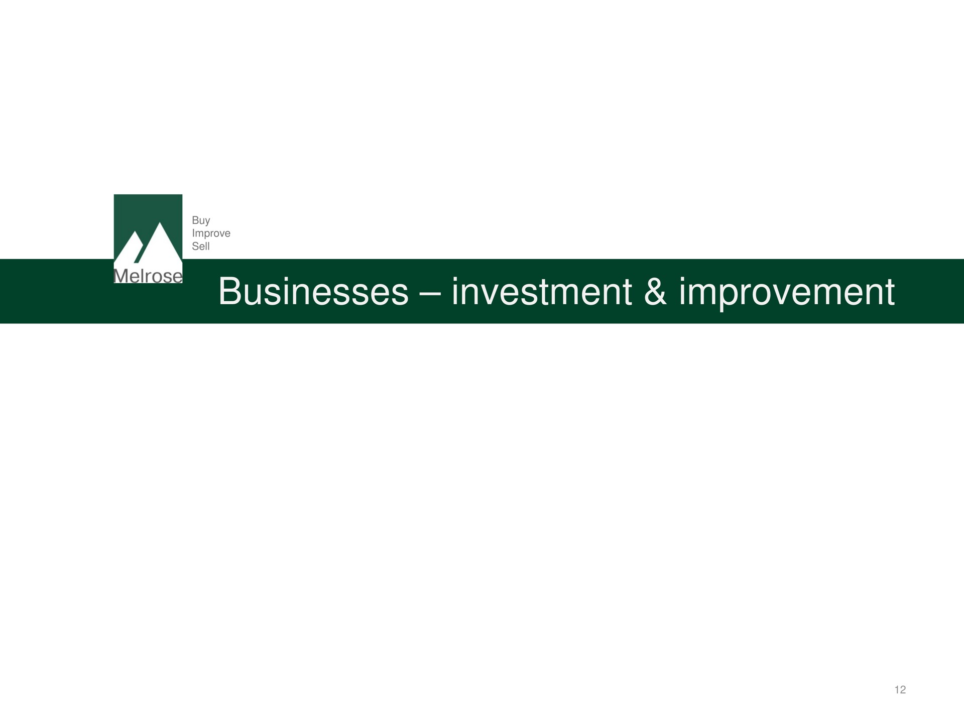 businesses investment improvement | Melrose