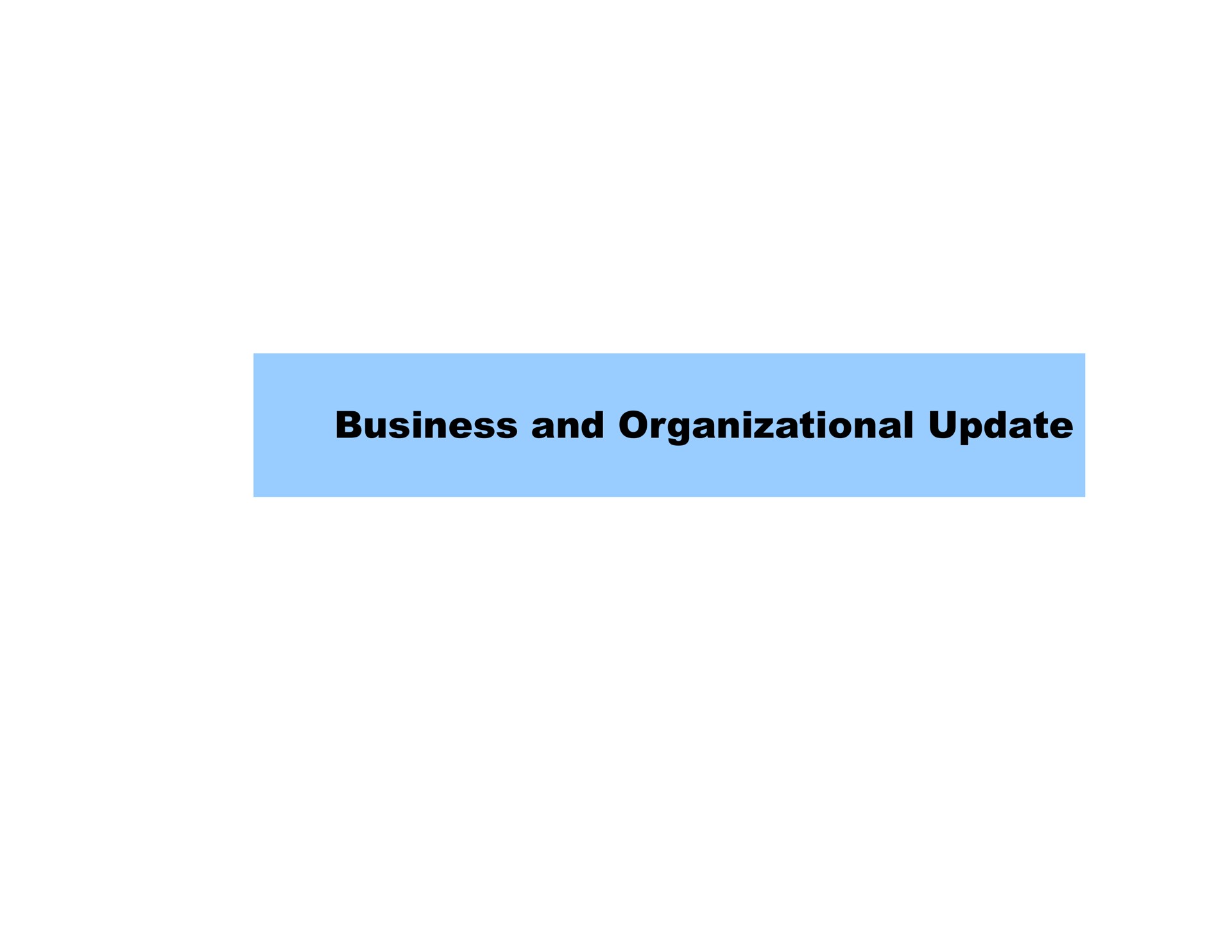 business and organizational update | Pershing Square