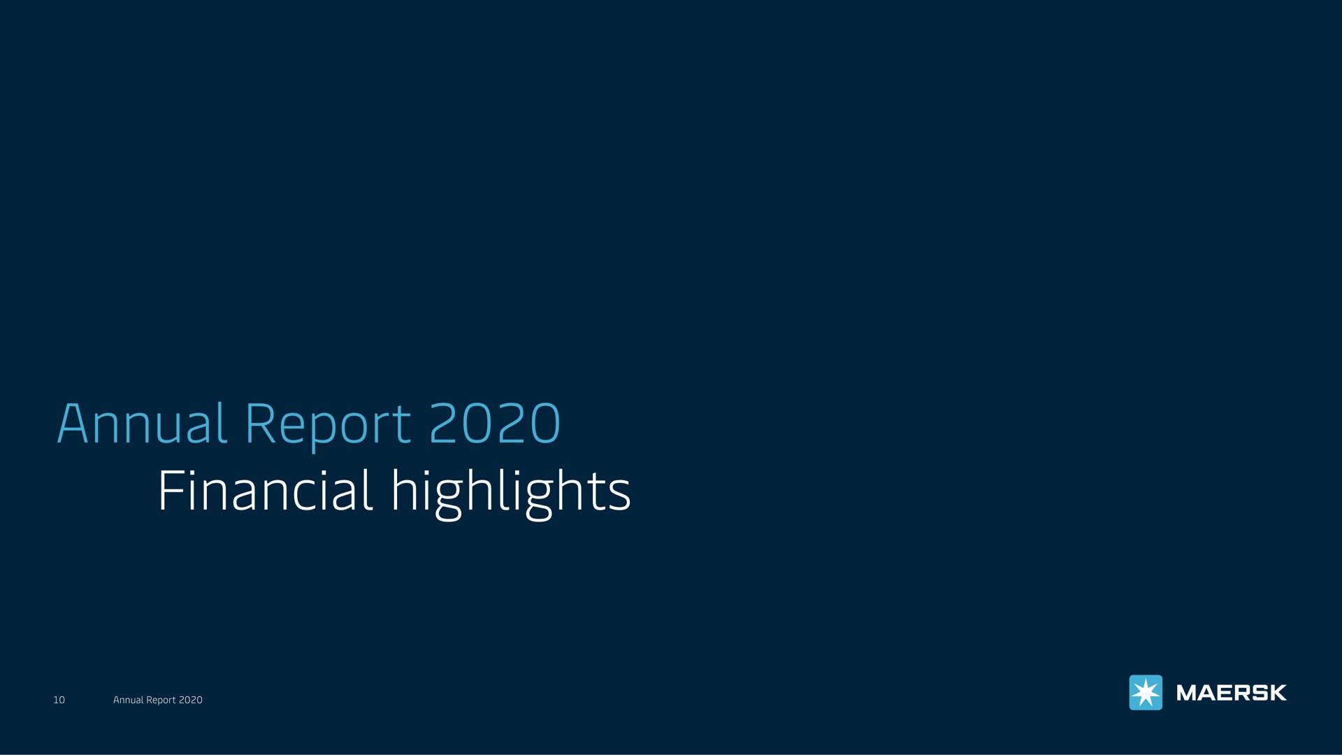 annual report financial highlights i | Maersk