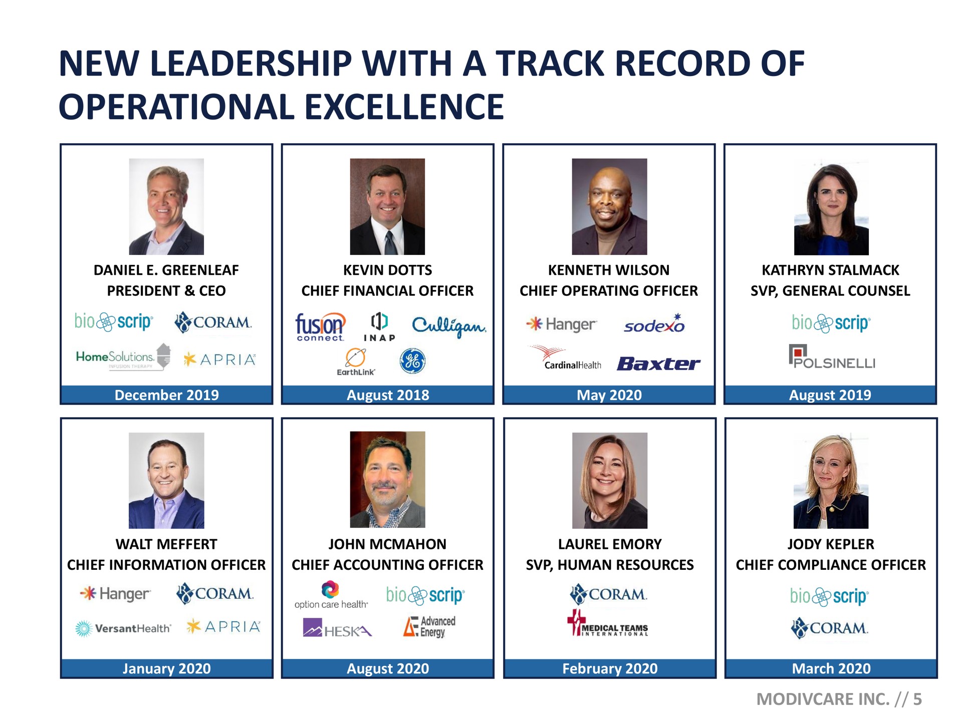 new leadership with a track record of operational excellence | ModivCare