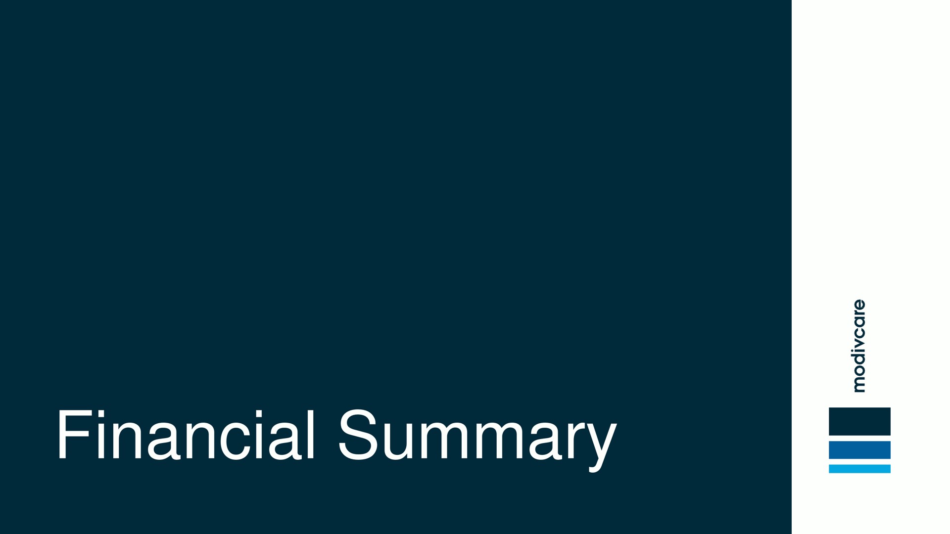financial summary | ModivCare