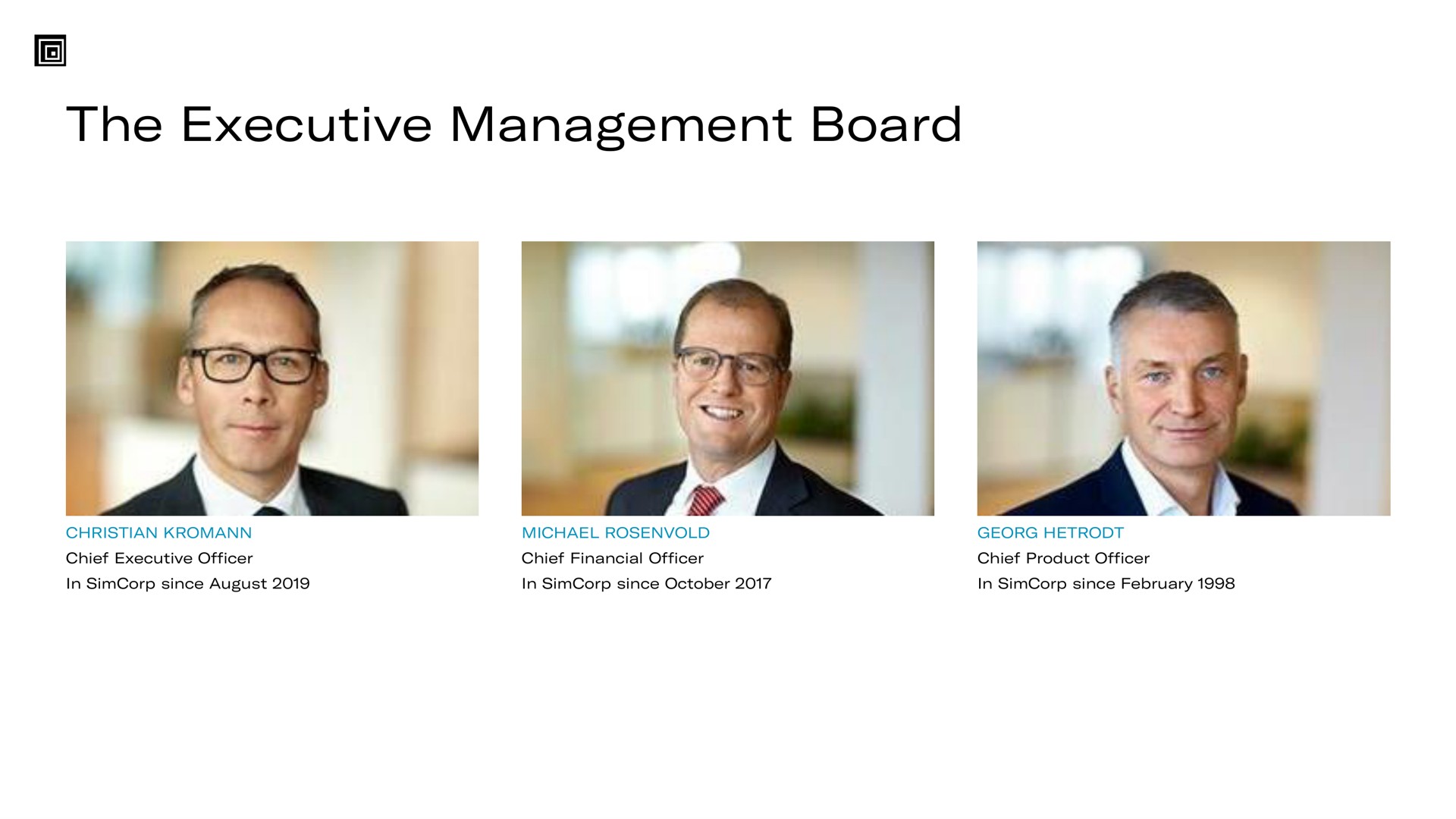 the executive management board | SimCorp