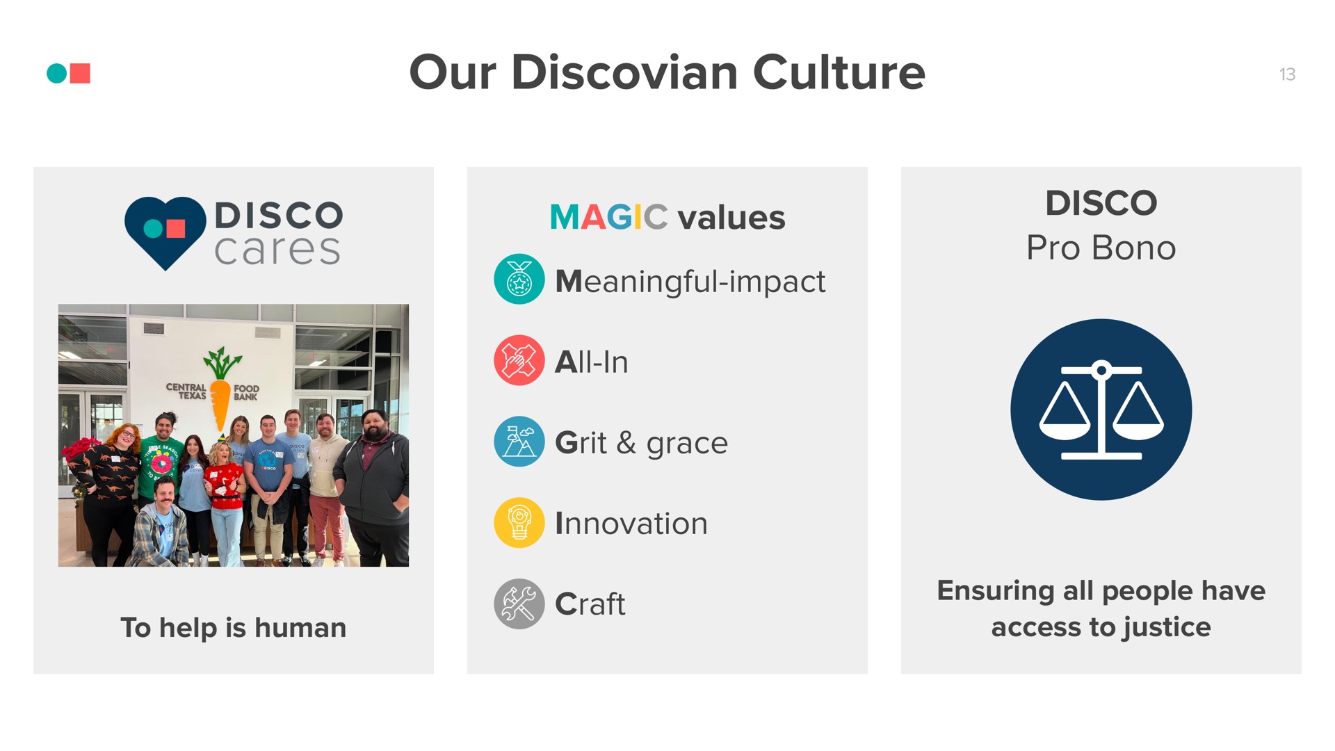our culture | CS Disco