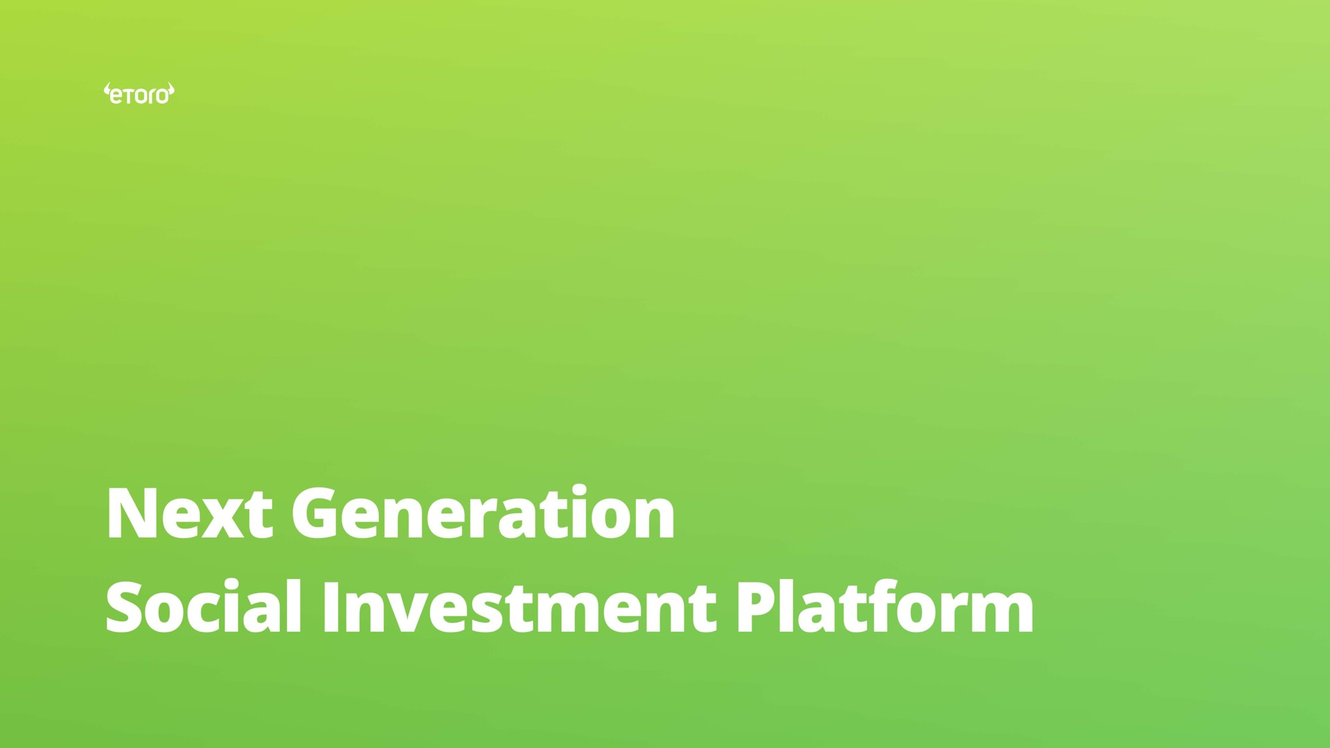 next generation social investment platform | eToro
