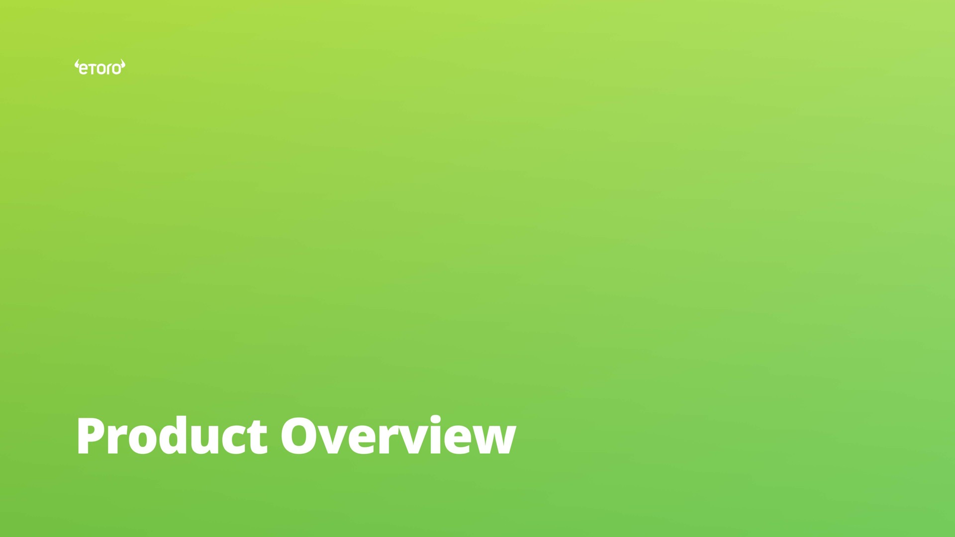 product overview | eToro
