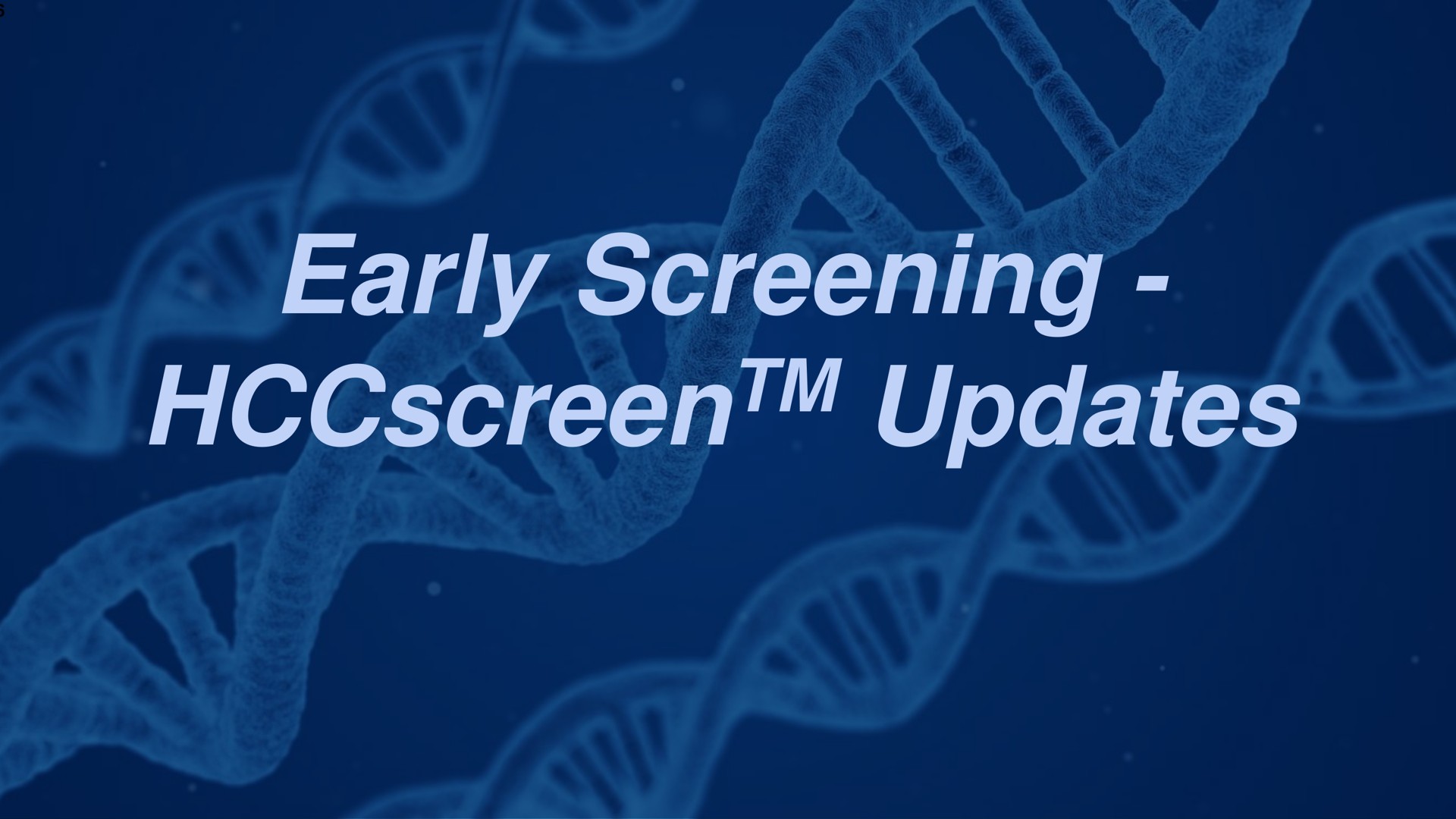 early screening updates | Genetron