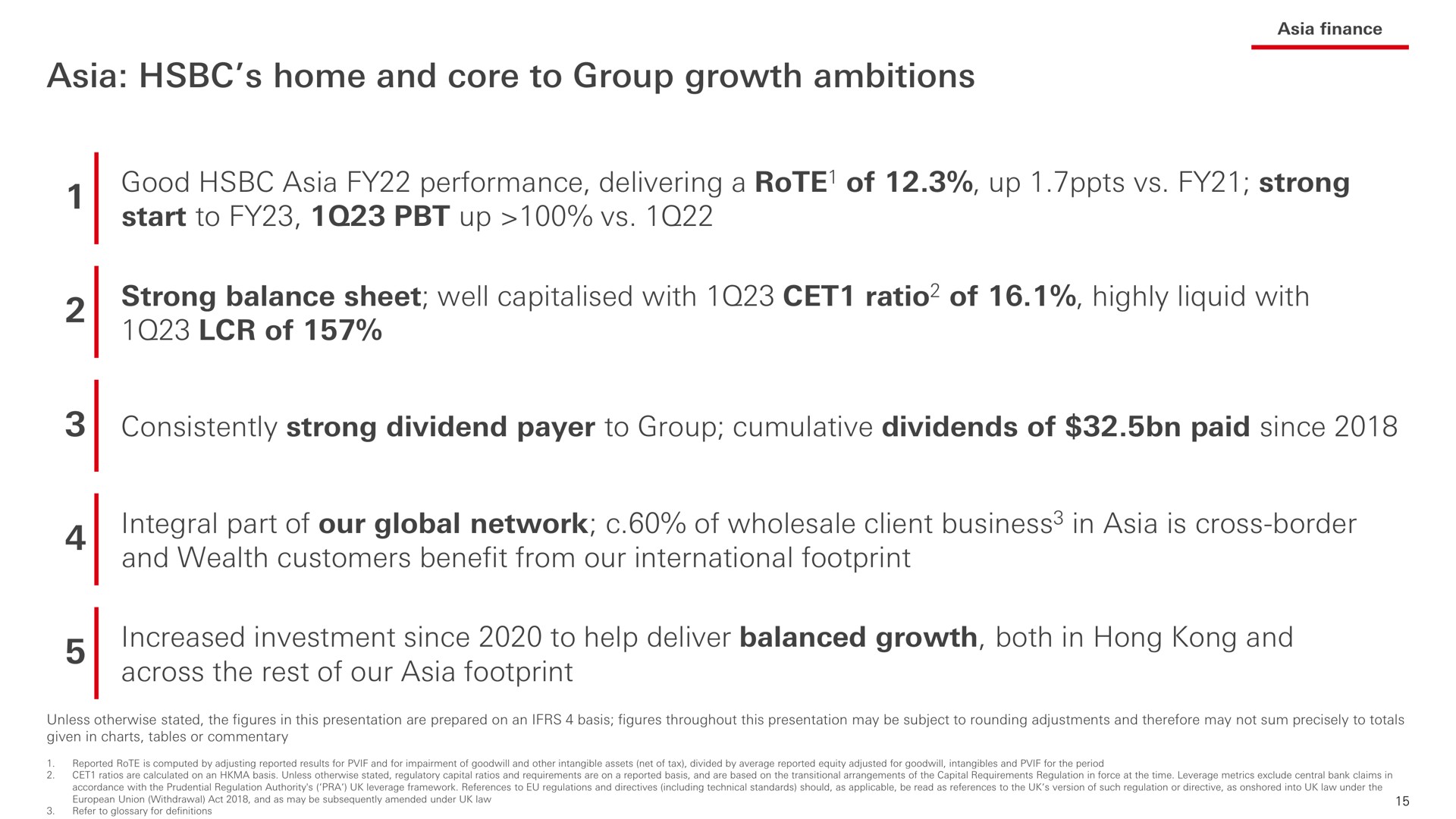 home and core to group growth ambitions of | HSBC