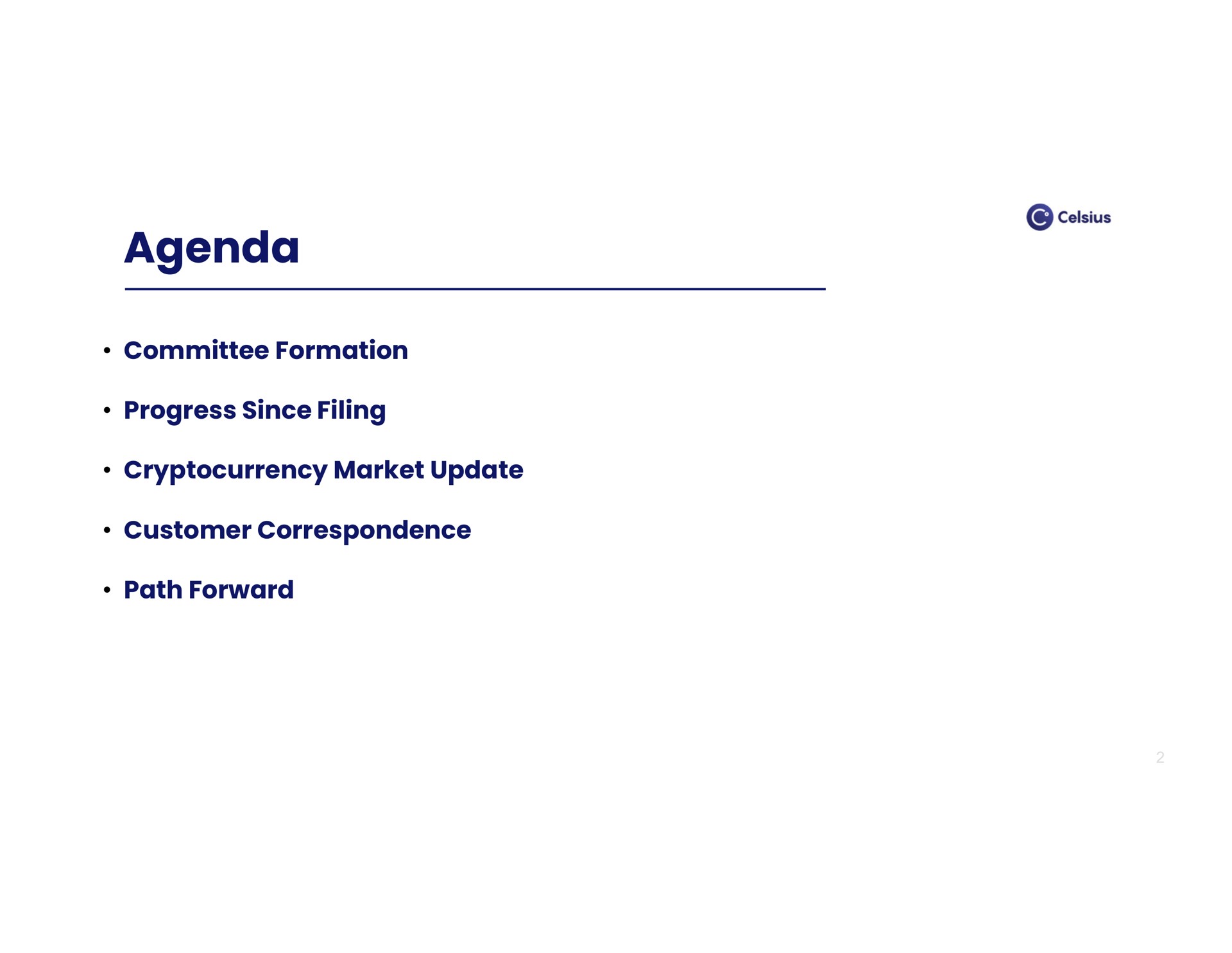 agenda progress since filing | Celsius Holdings