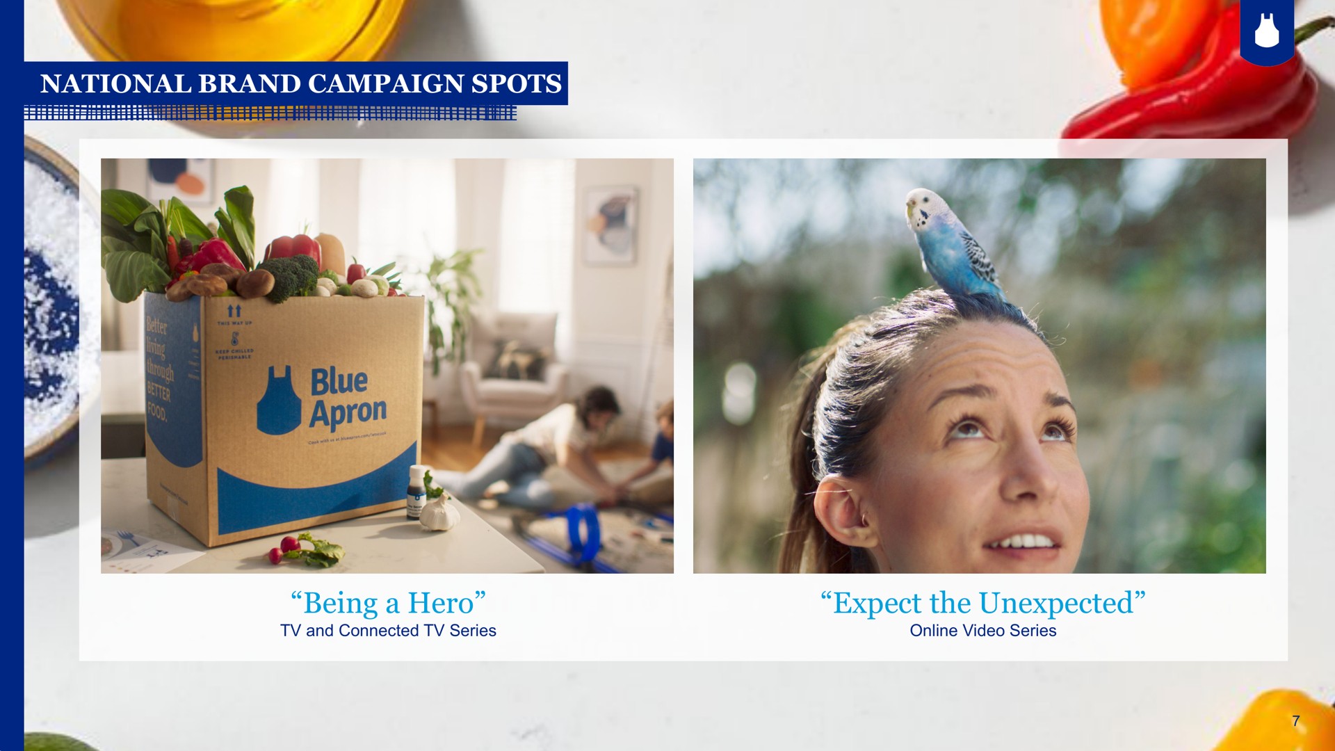 national brand campaign spots being a hero expect the unexpected | Blue Apron