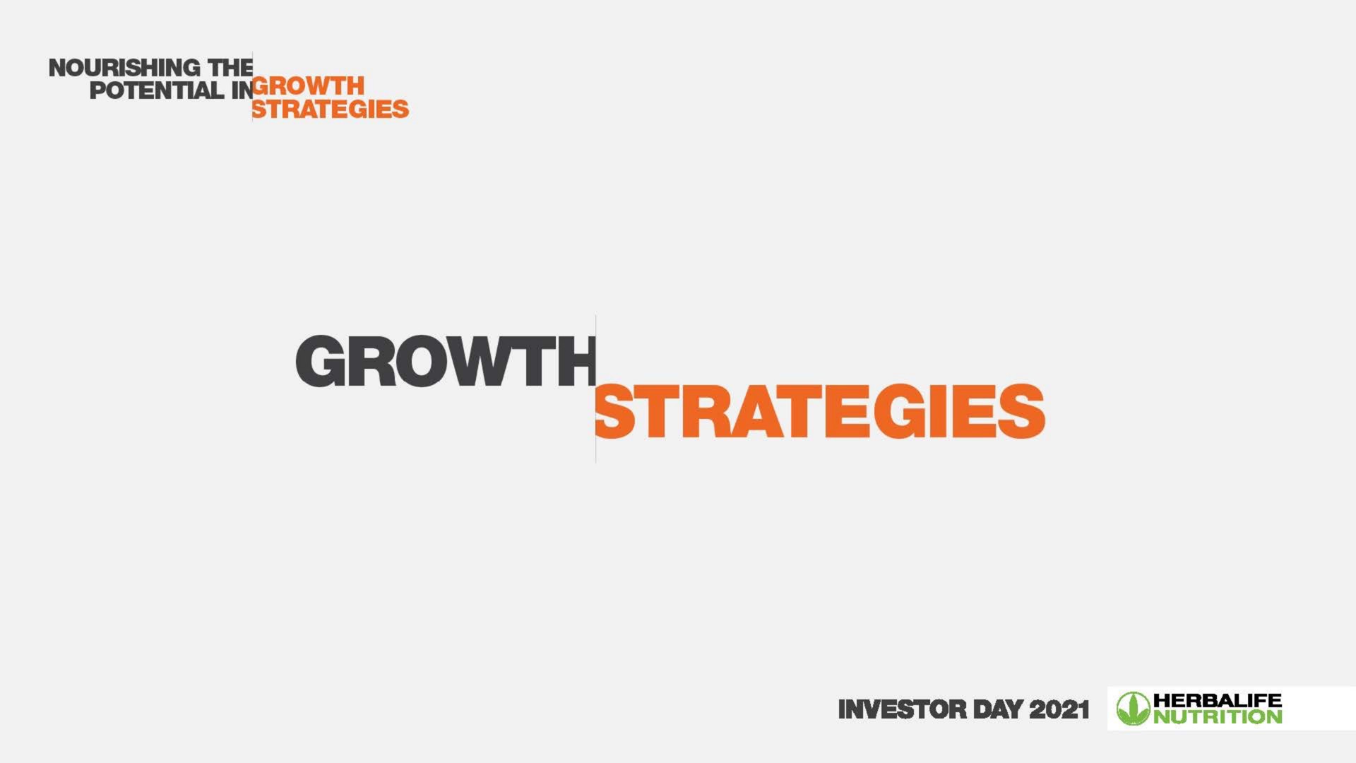 nourishing the potential strategies growth investor day | Herbalife