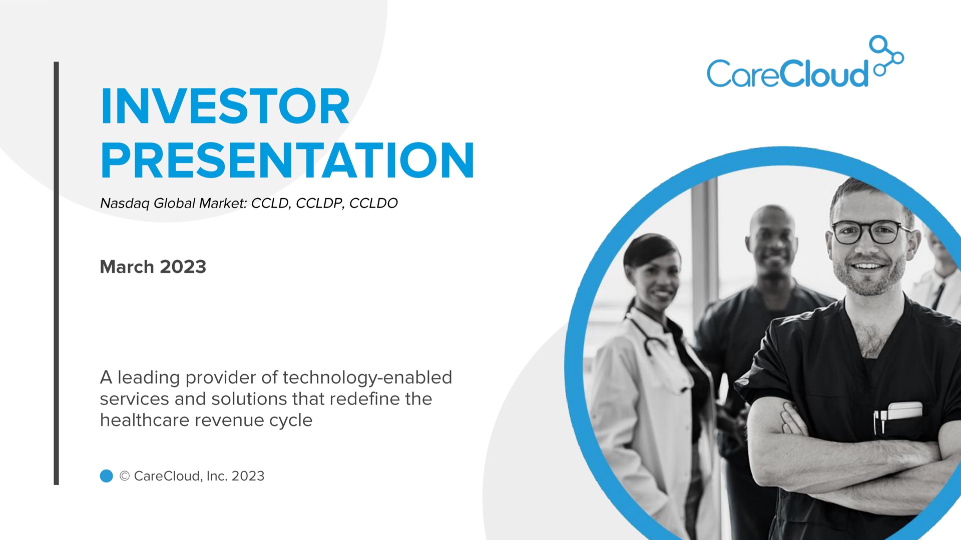 investor presentation a leading provider of technology enabled | CareCloud