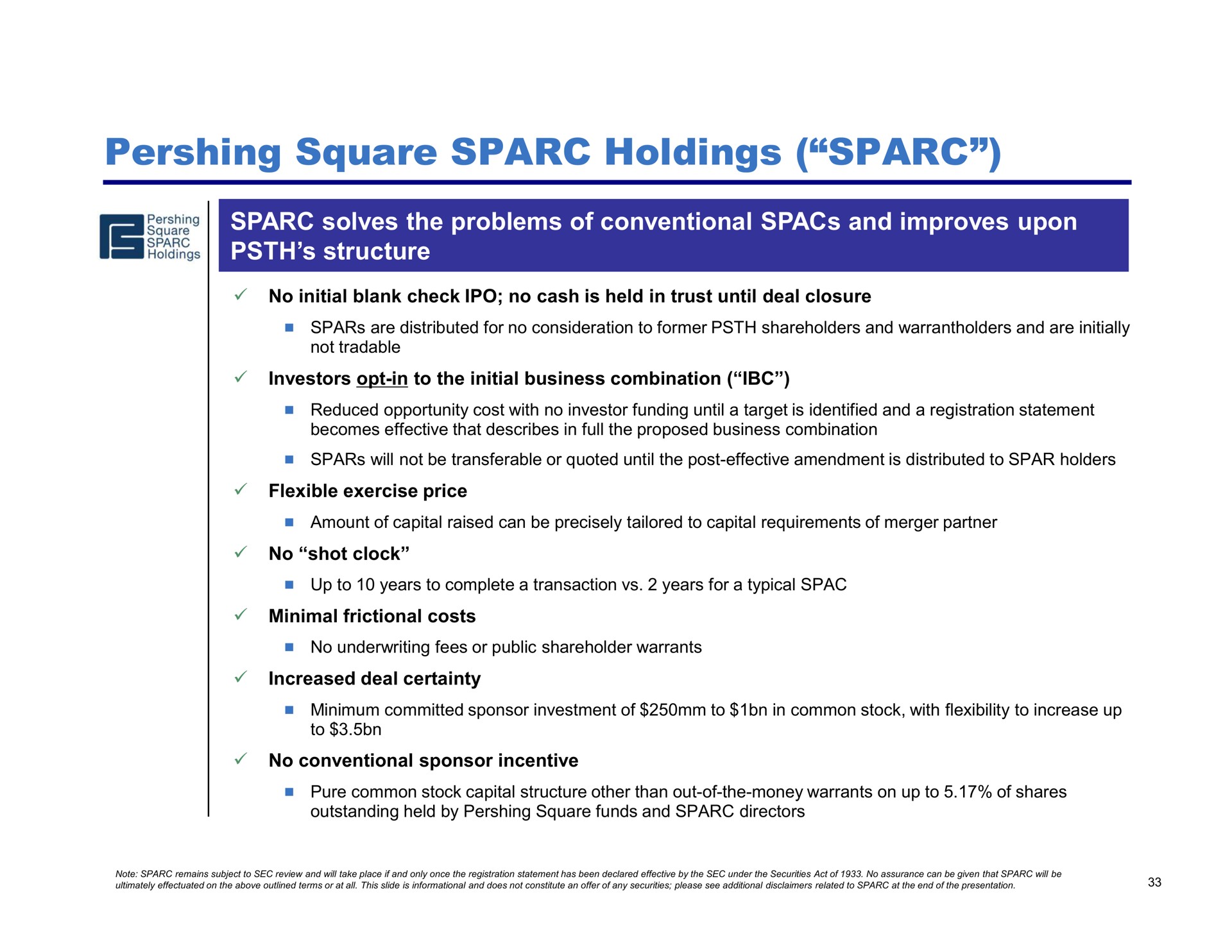 square holdings solves the problems of conventional and improves upon structure | Pershing Square