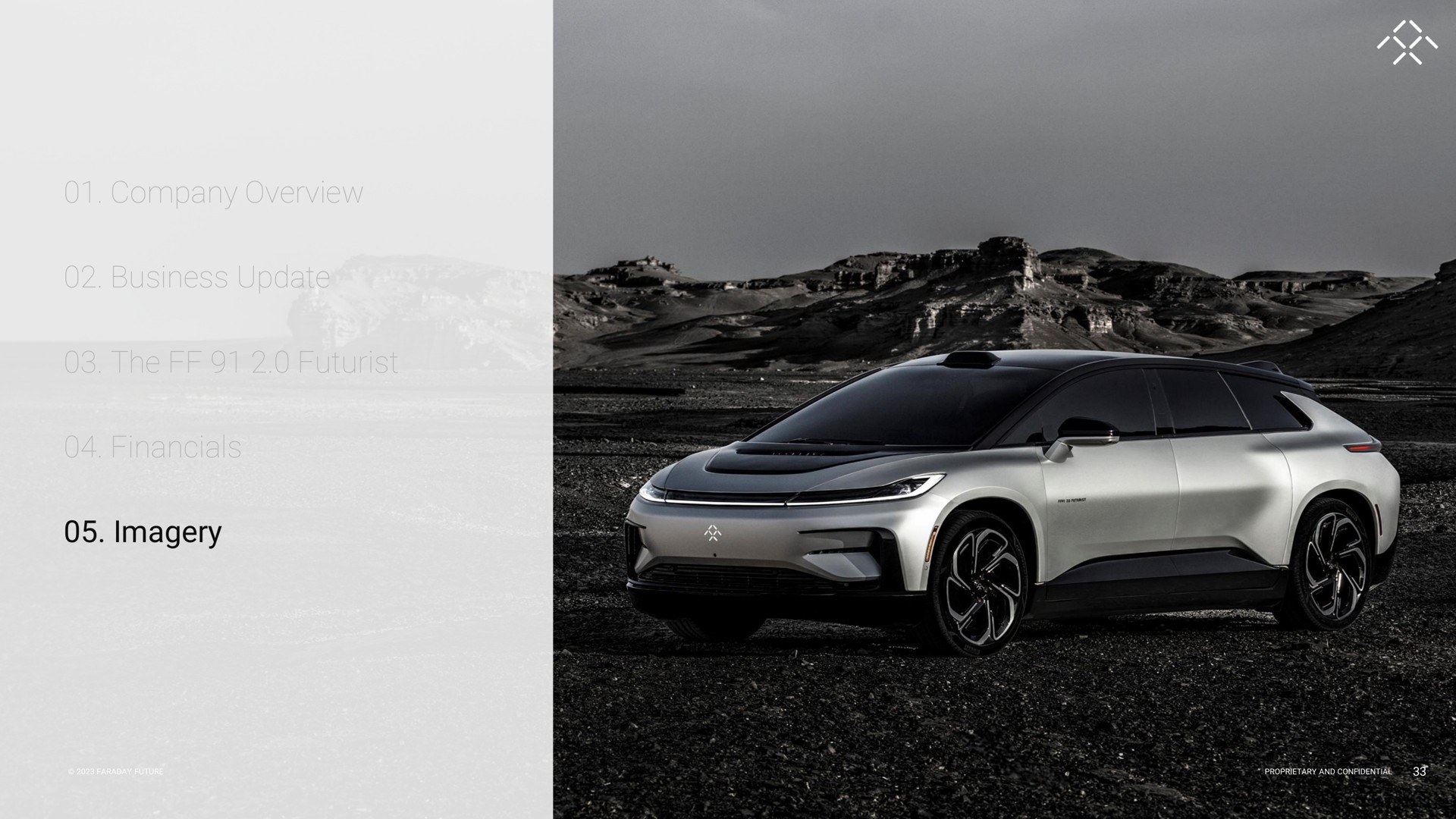 company overview business update the futurist imagery | Faraday Future