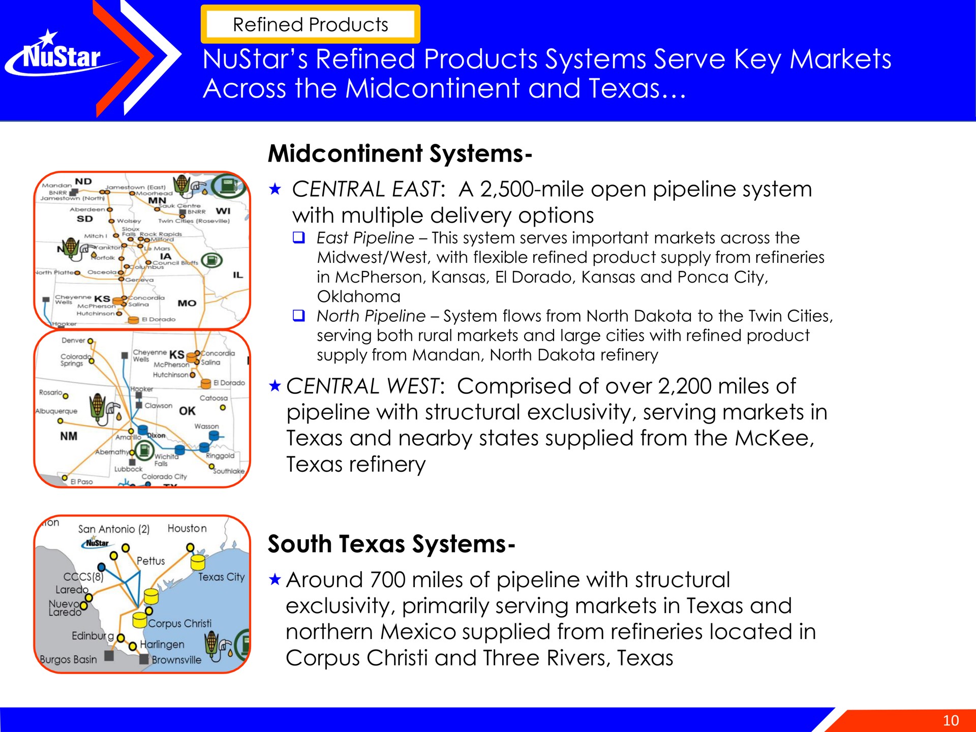 refined products systems serve key markets | NuStar Energy