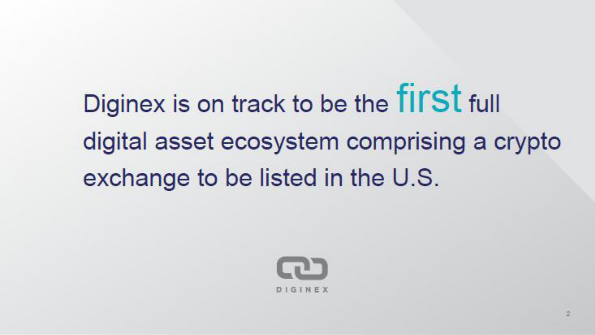 is on track to be the first full digital asset ecosystem comprising a exchange to be listed in the | Diginex