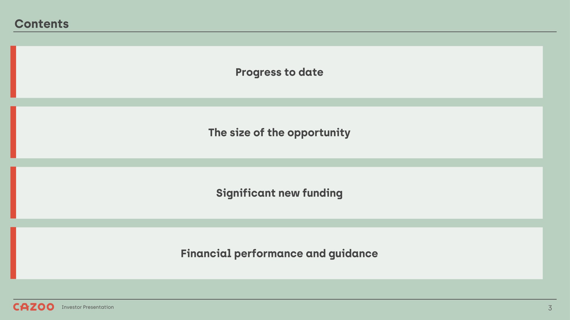 progress to date the size of the opportunity significant new funding financial performance and guidance | Cazoo