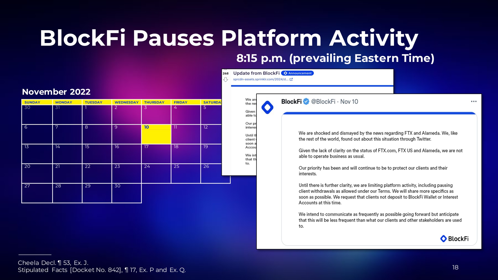 pauses platform activity | BlockFi