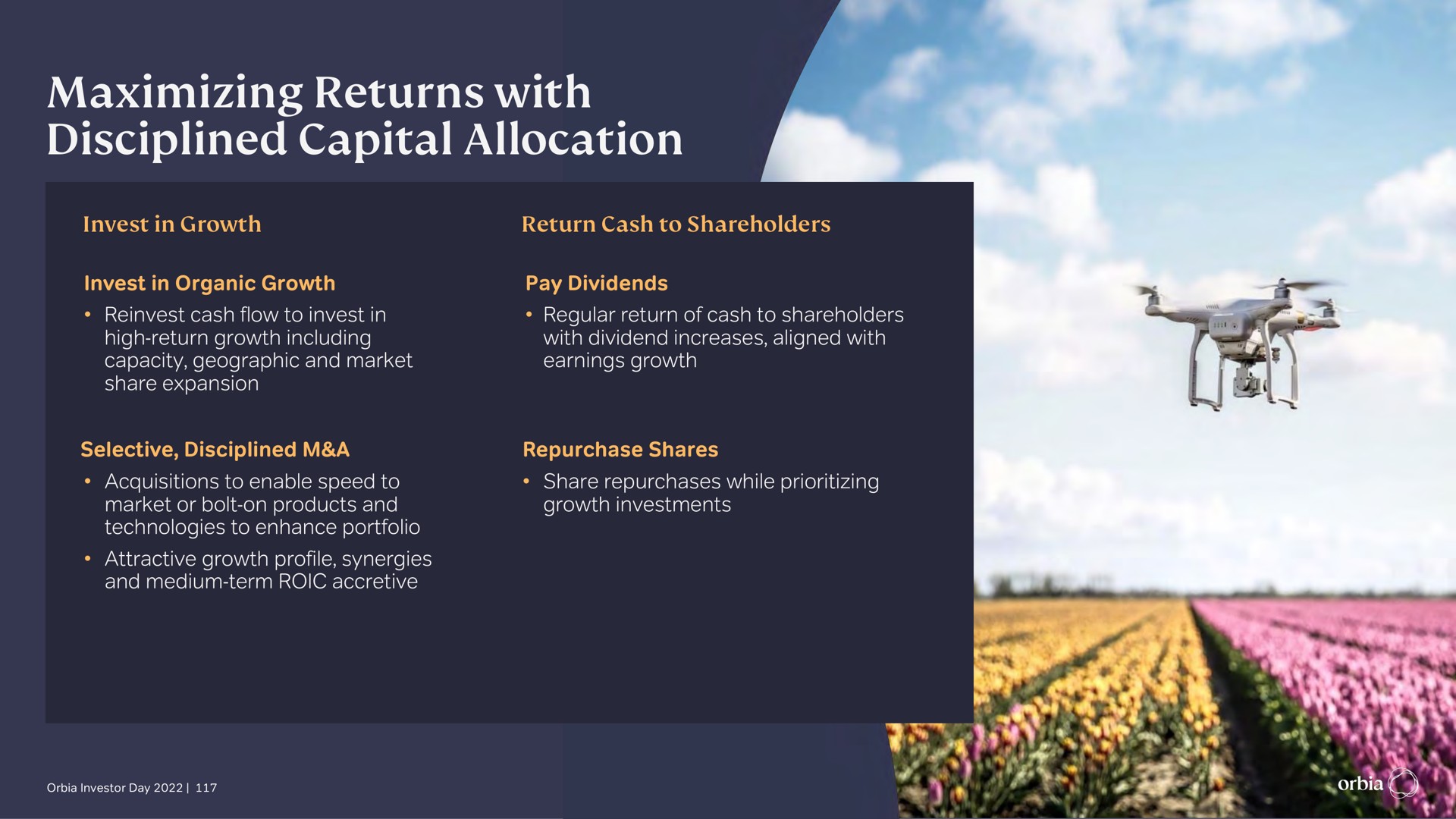 maximizing returns with disciplined capital allocation | Orbia