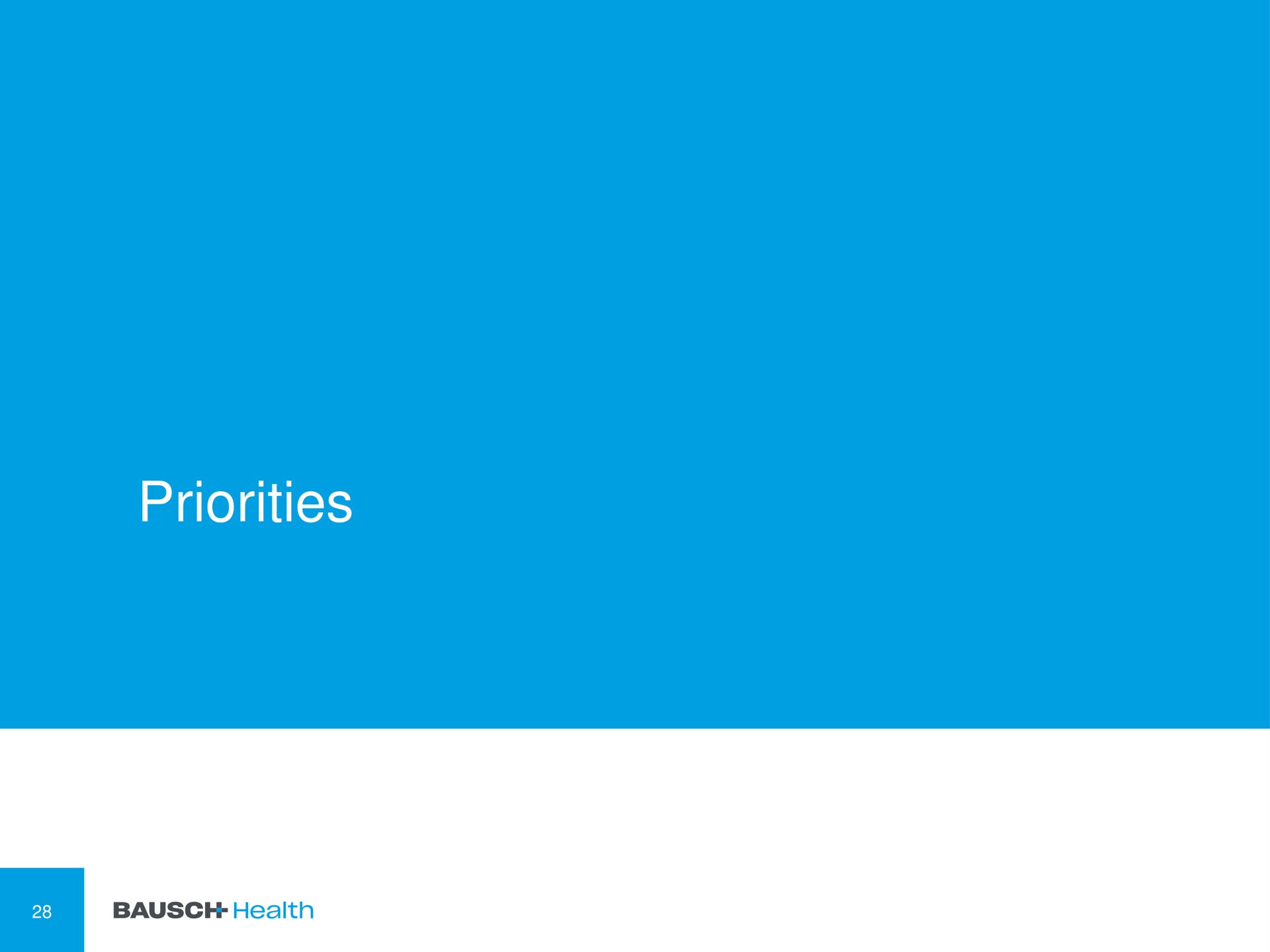 priorities | Bausch Health Companies