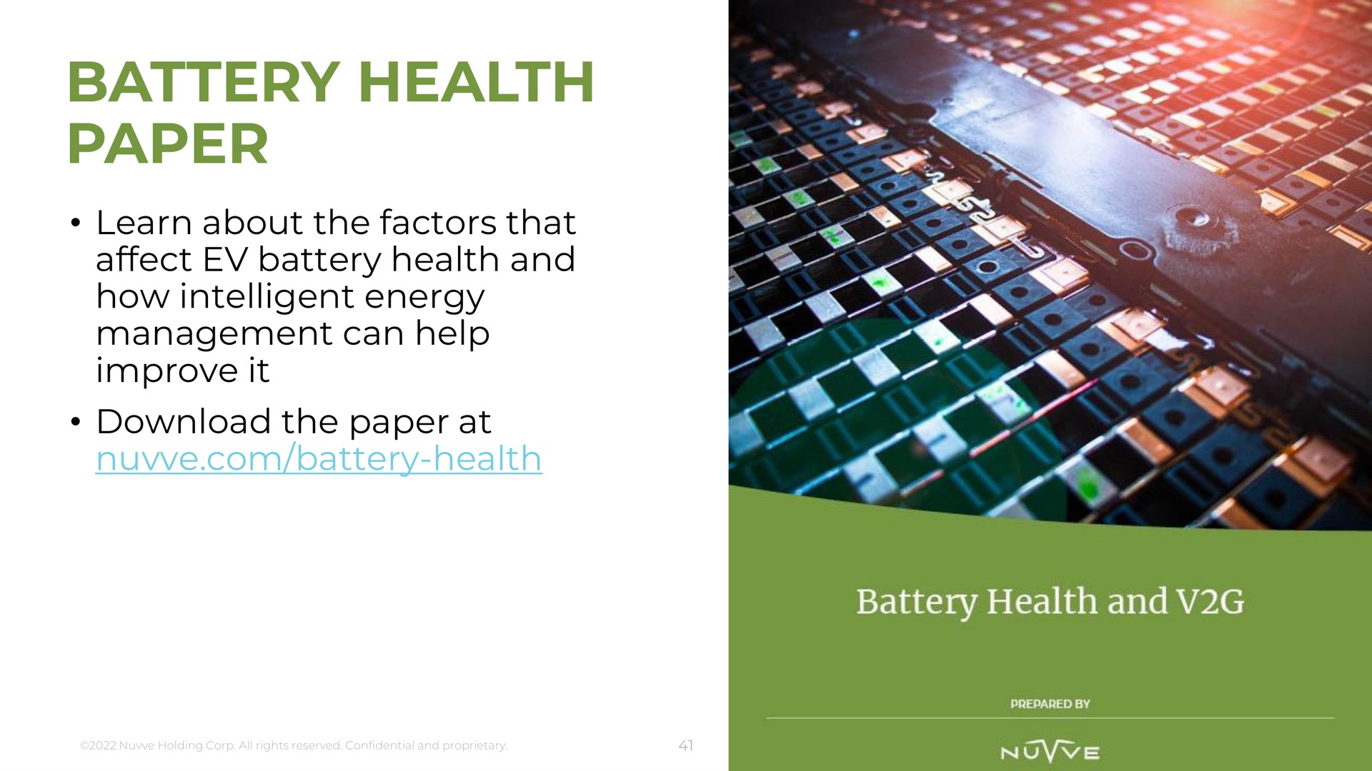 battery health paper | Nuvve
