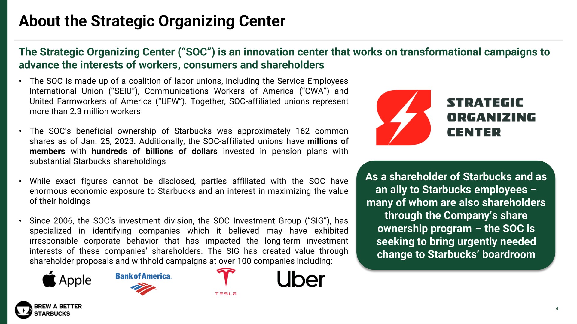 about the strategic organizing center | Strategic Organizing Center