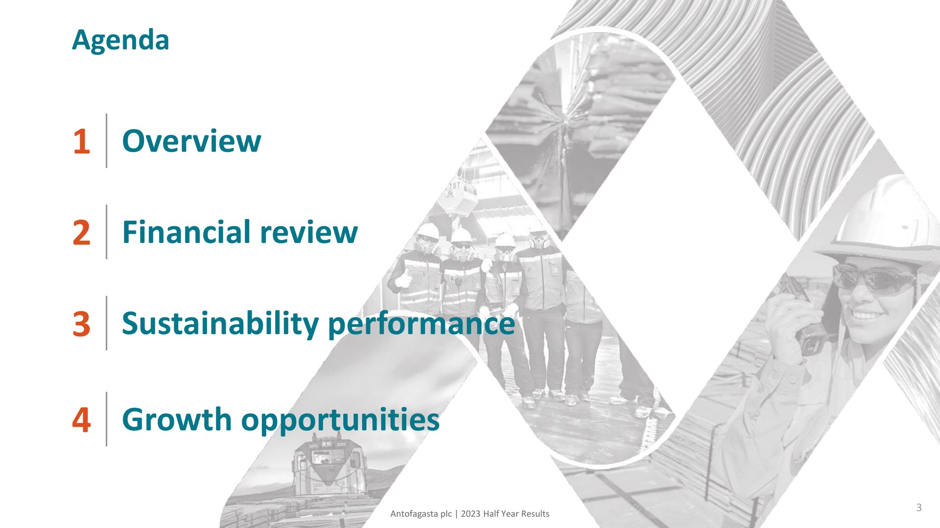 agenda overview financial review performance growth opportunities i i a i a i a i a i i a | Antofagasta