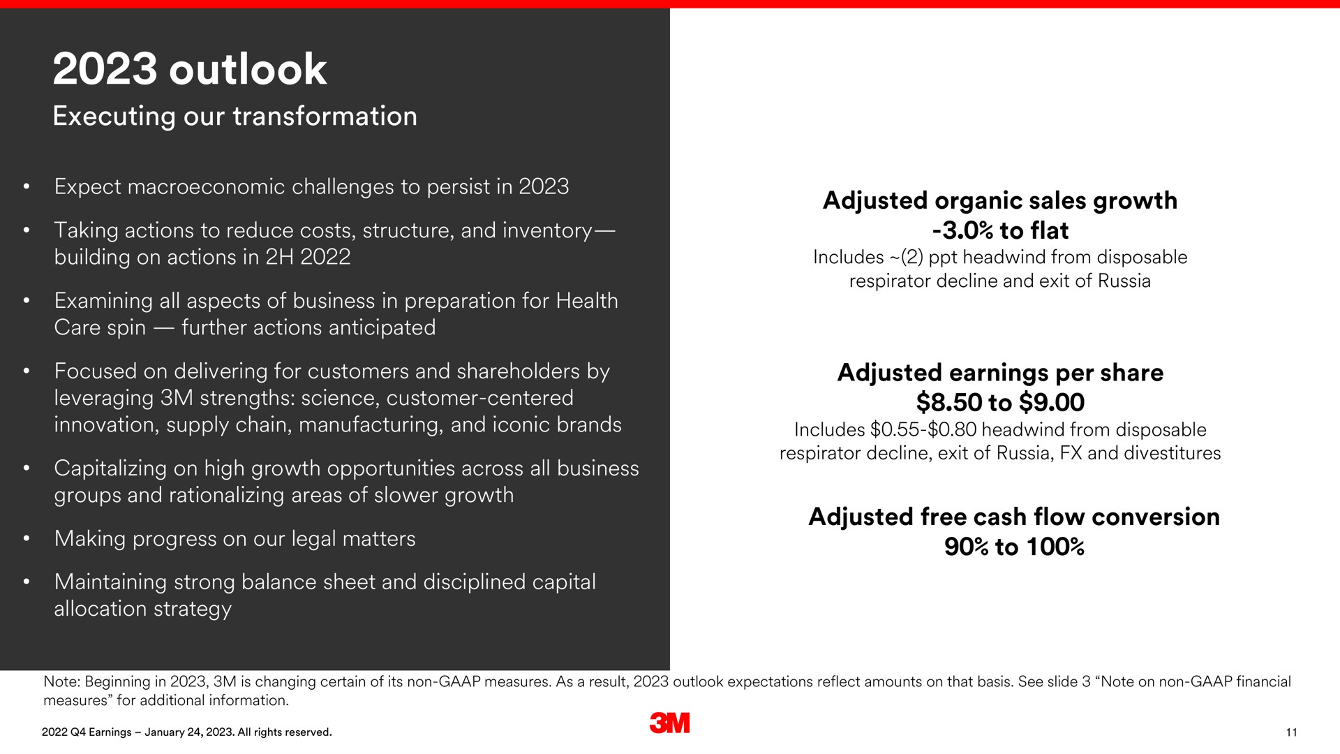 outlook executing our transformation | 3M