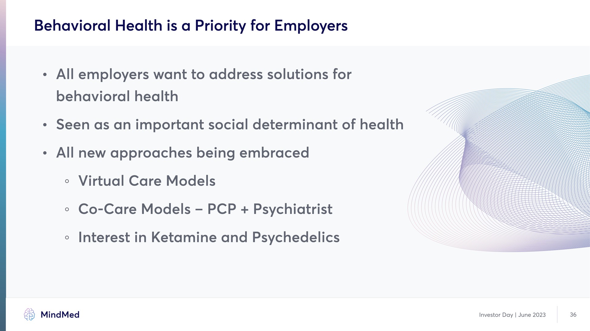 behavioral health is a priority for employers all employers want to address solutions for a a a | MindMed