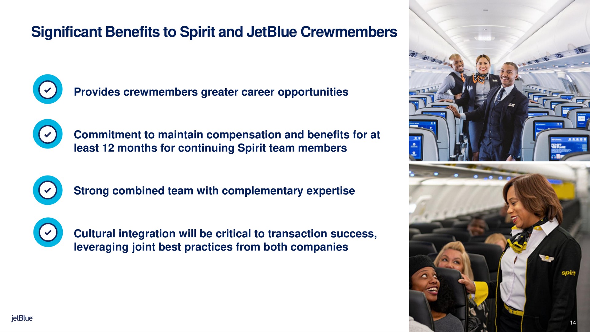 significant benefits to spirit and | jetBlue
